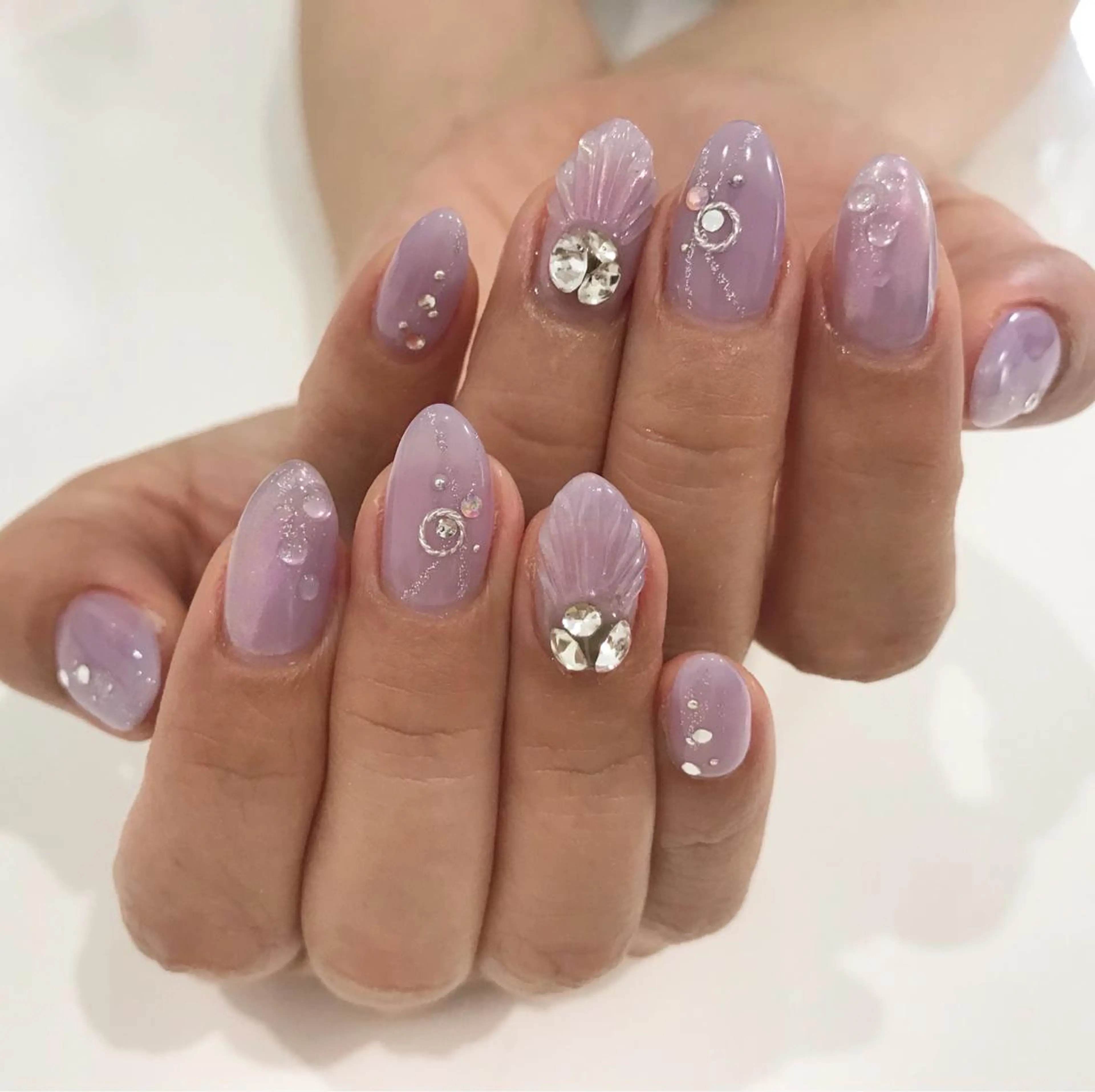 ネイル フットネイル ニュアンスネイル パープル シンプルネイル 春ネイル nail fufla ♡yamane♡のネイルデザイン