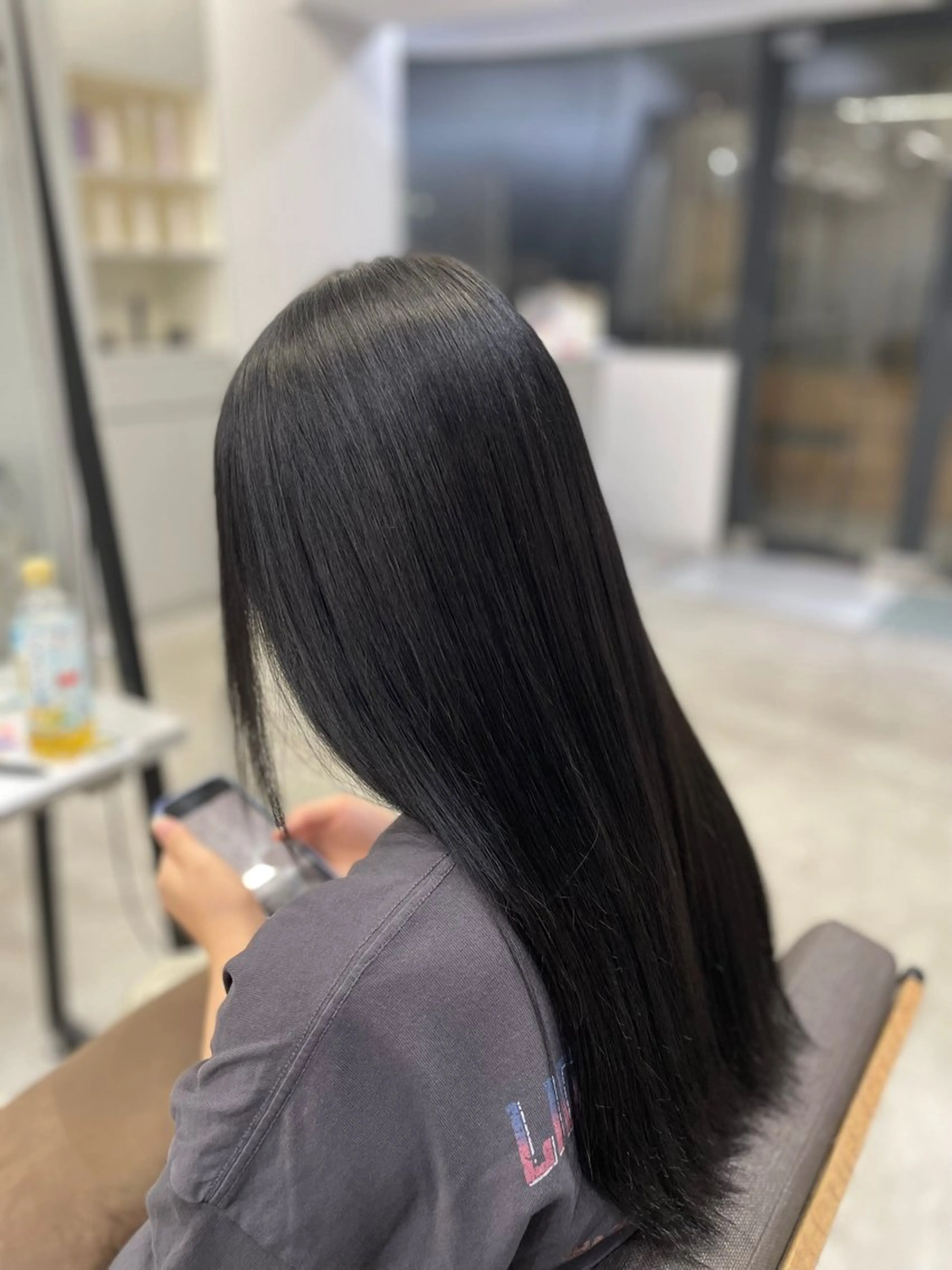 ロング 縮毛矯正 絶対綺麗な暖色カラー 🎯あります✨増渕✨のヘアスタイル
