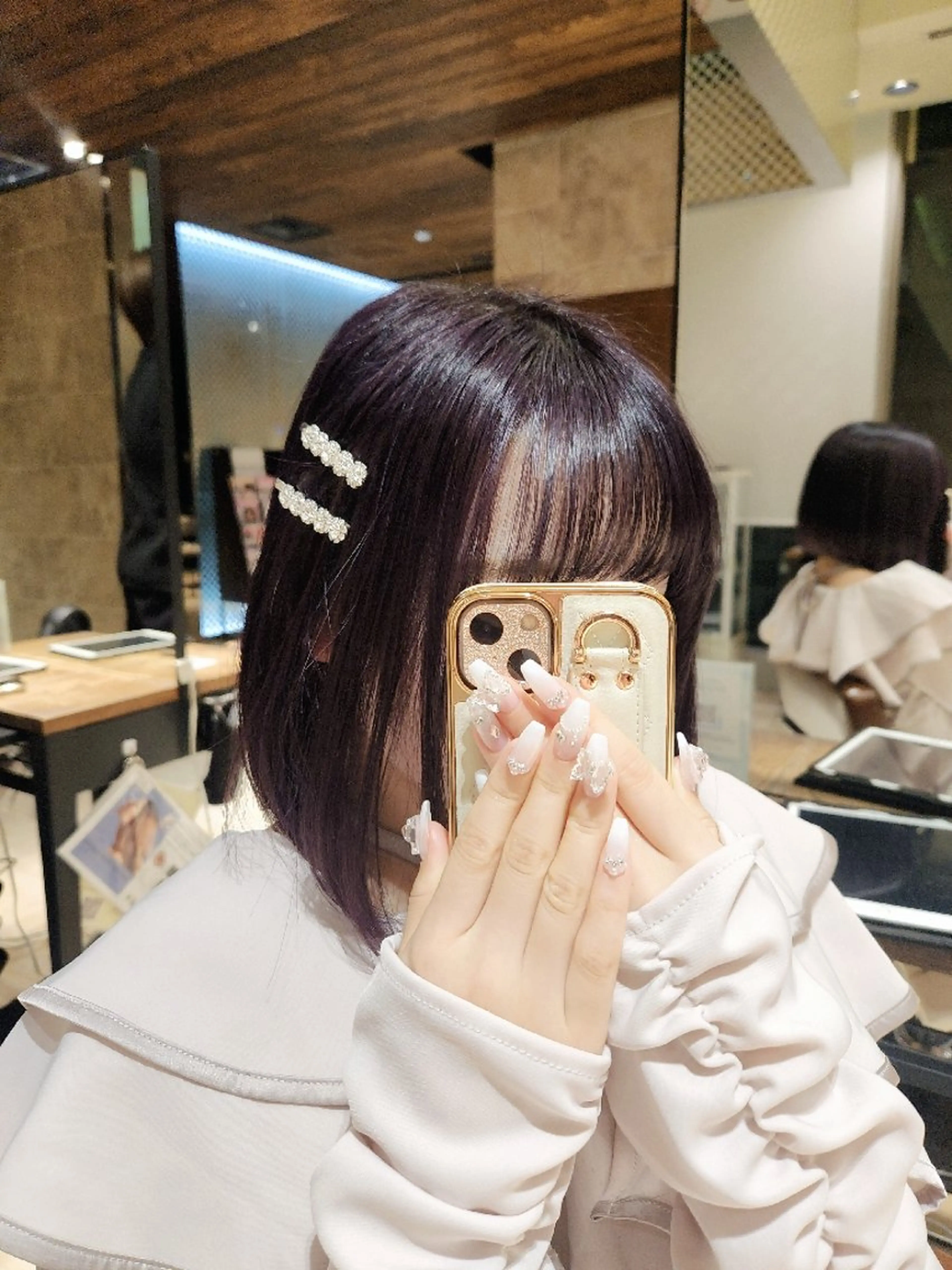 ミディアム カラー カット ヘアカラー トリートメント Nanako。/韓国 ハッシュカットのヘアスタイル