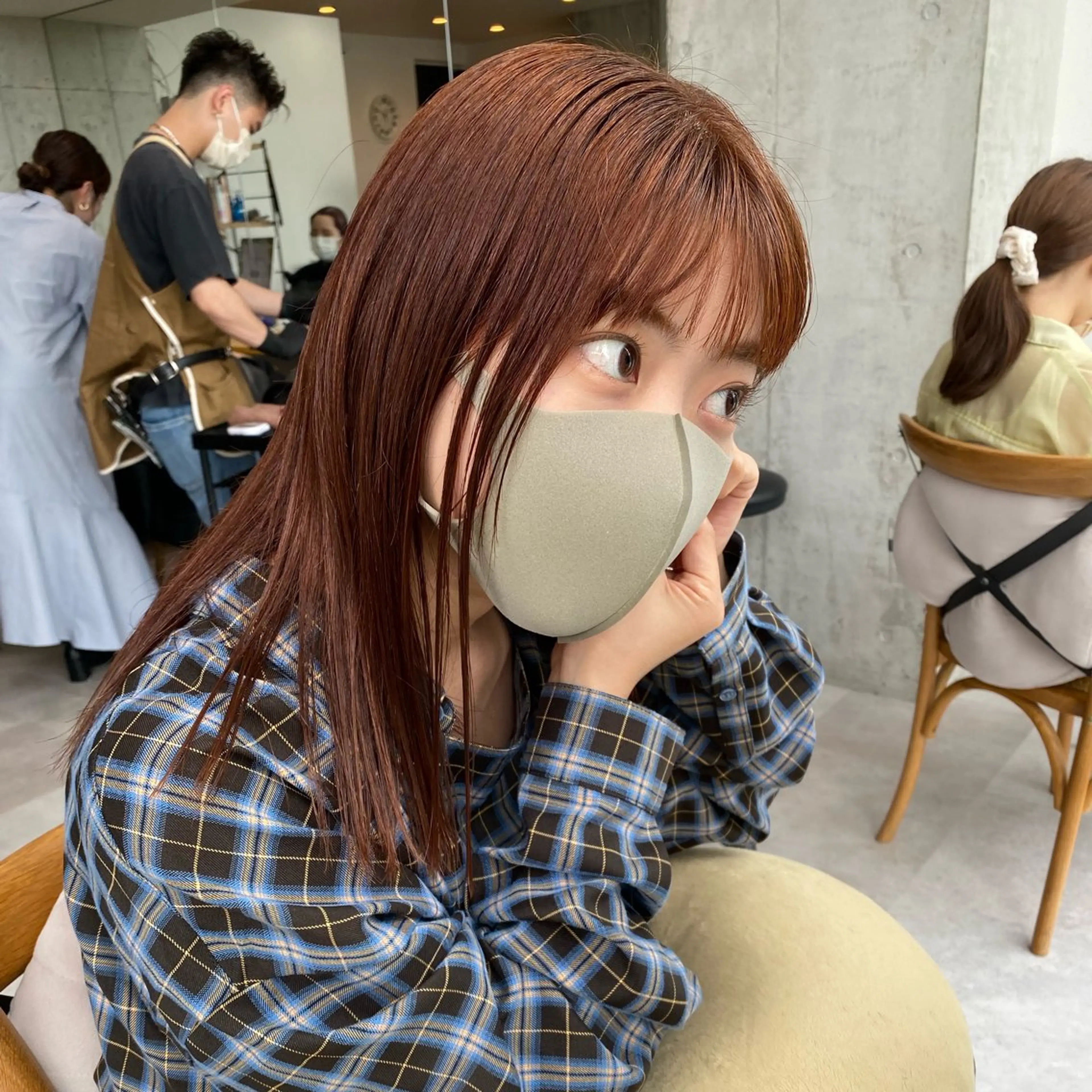 セミロング セミロングパーマ ハイライト 髪質改善 レイヤーカット ショート職人 美容師【KENTA】のヘアスタイル