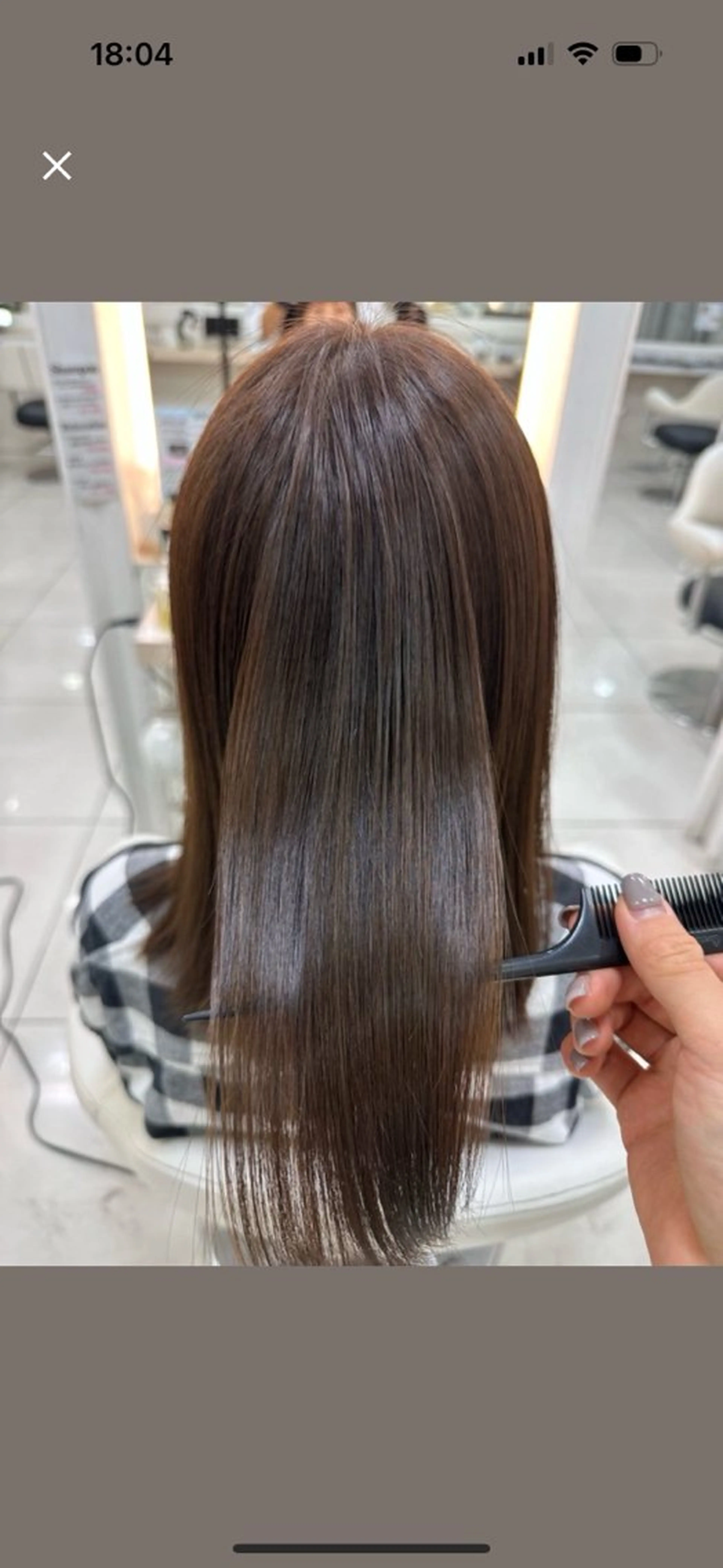 セミロング パーマ カット 縮毛矯正 トリートメント 伊佐 愛のヘアスタイル