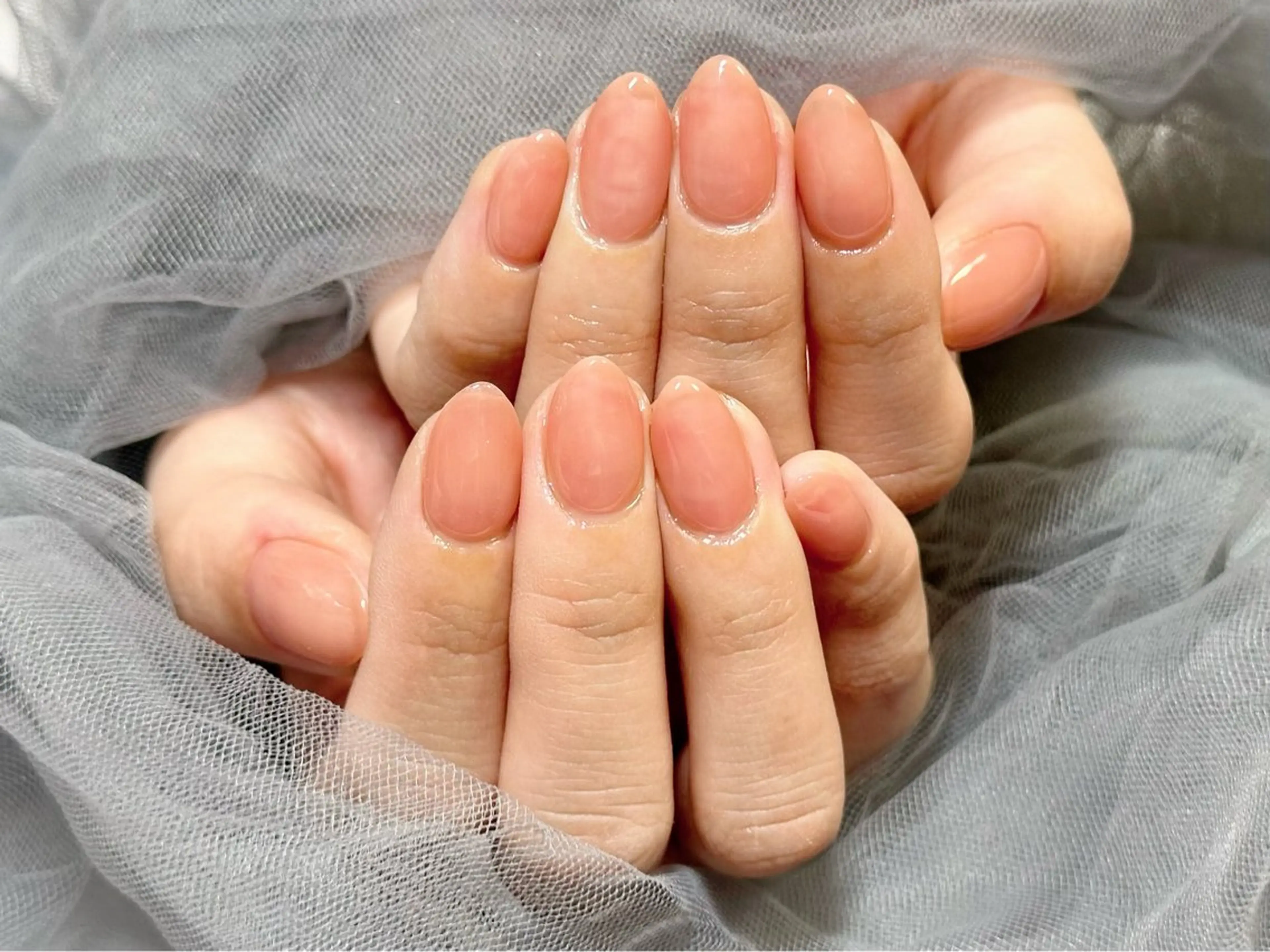 ネイル ワンカラーネイル ピンク ピンクベージュ ハンドネイル Nail Salon KURELLYのネイルデザイン