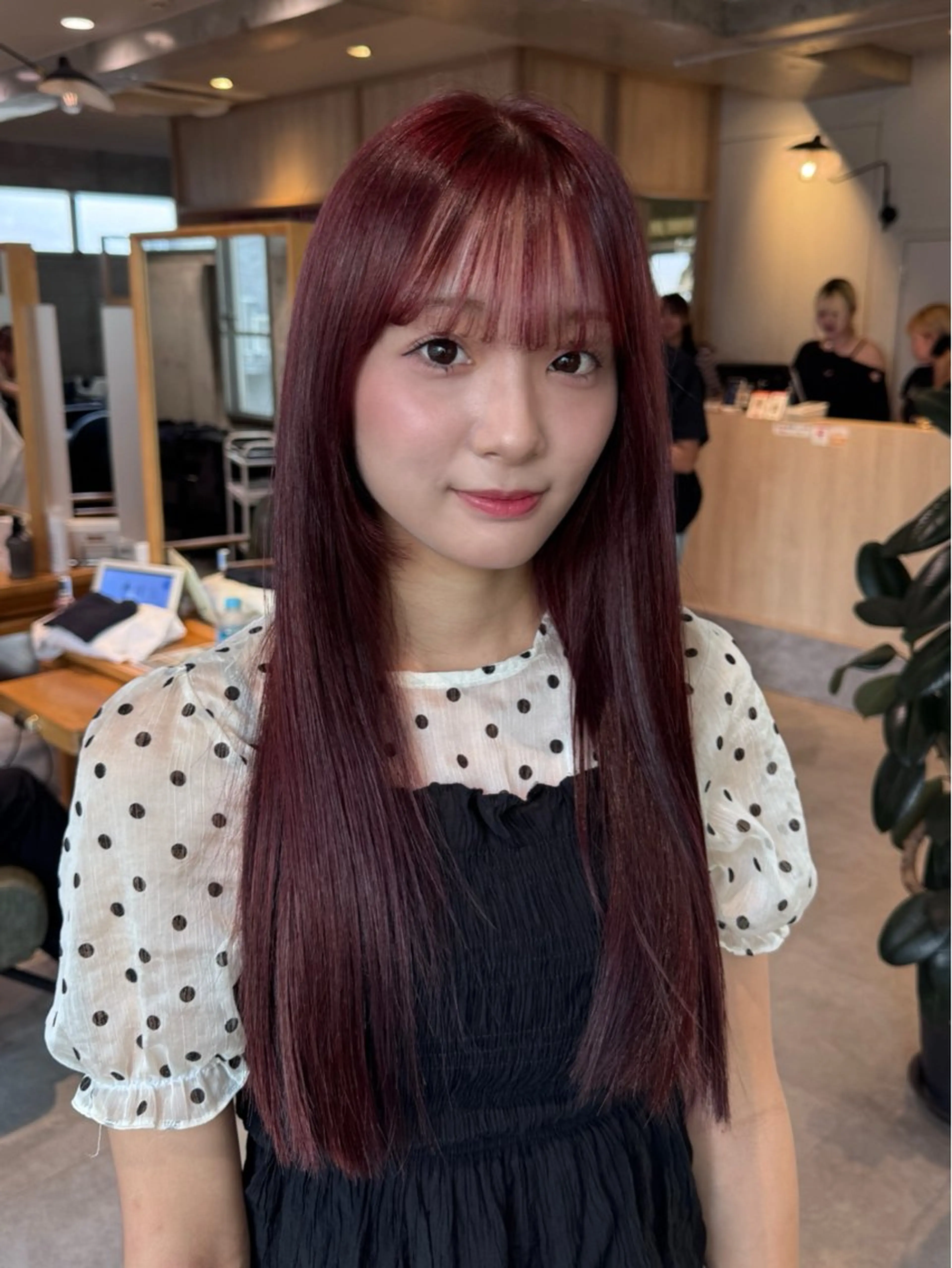 ロング カラー ヘアカラー 韓国スタイル /一那のヘアスタイル