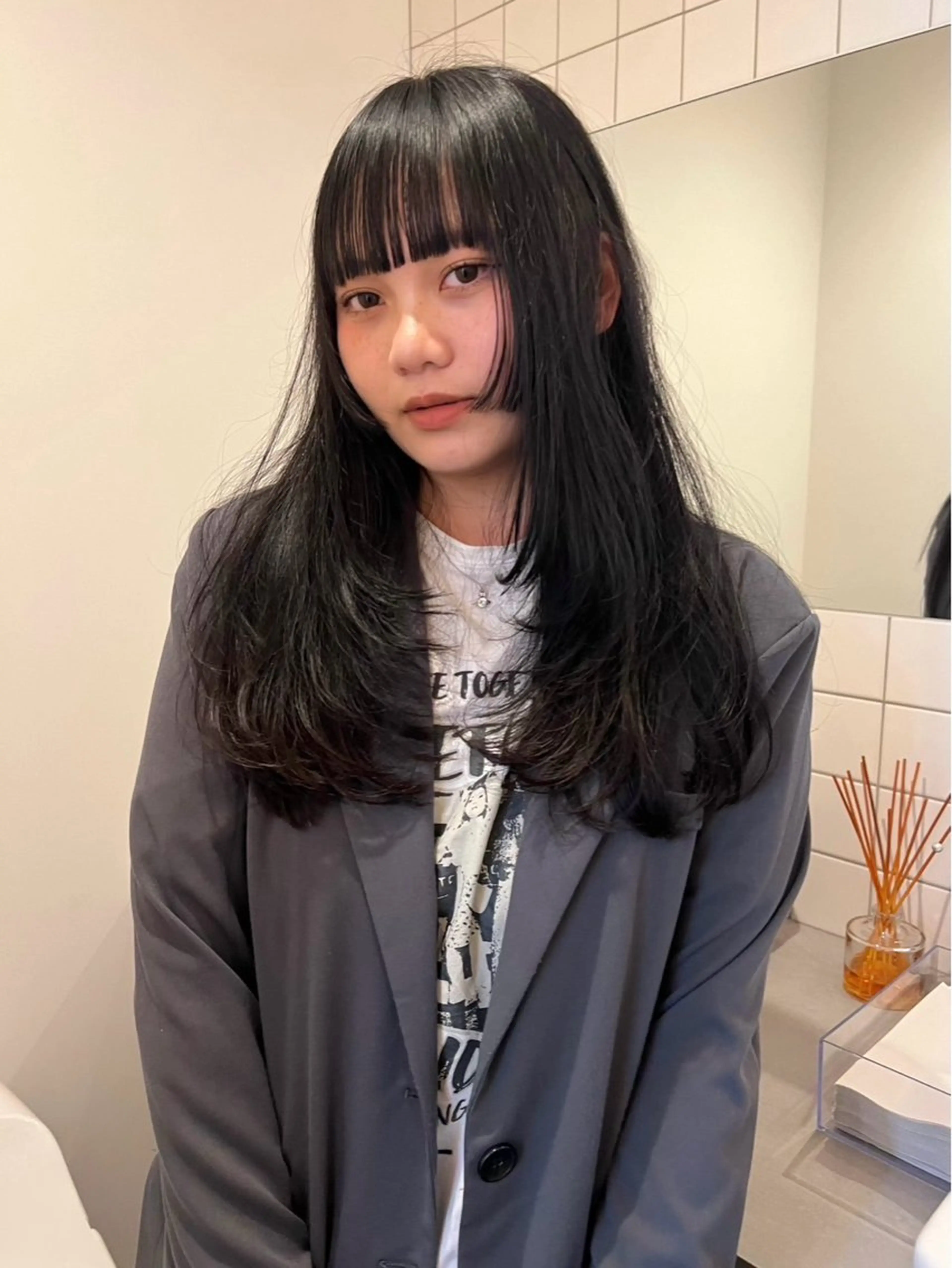 ロング runa/栄/パーマ /ブリーチモデルのヘアスタイル