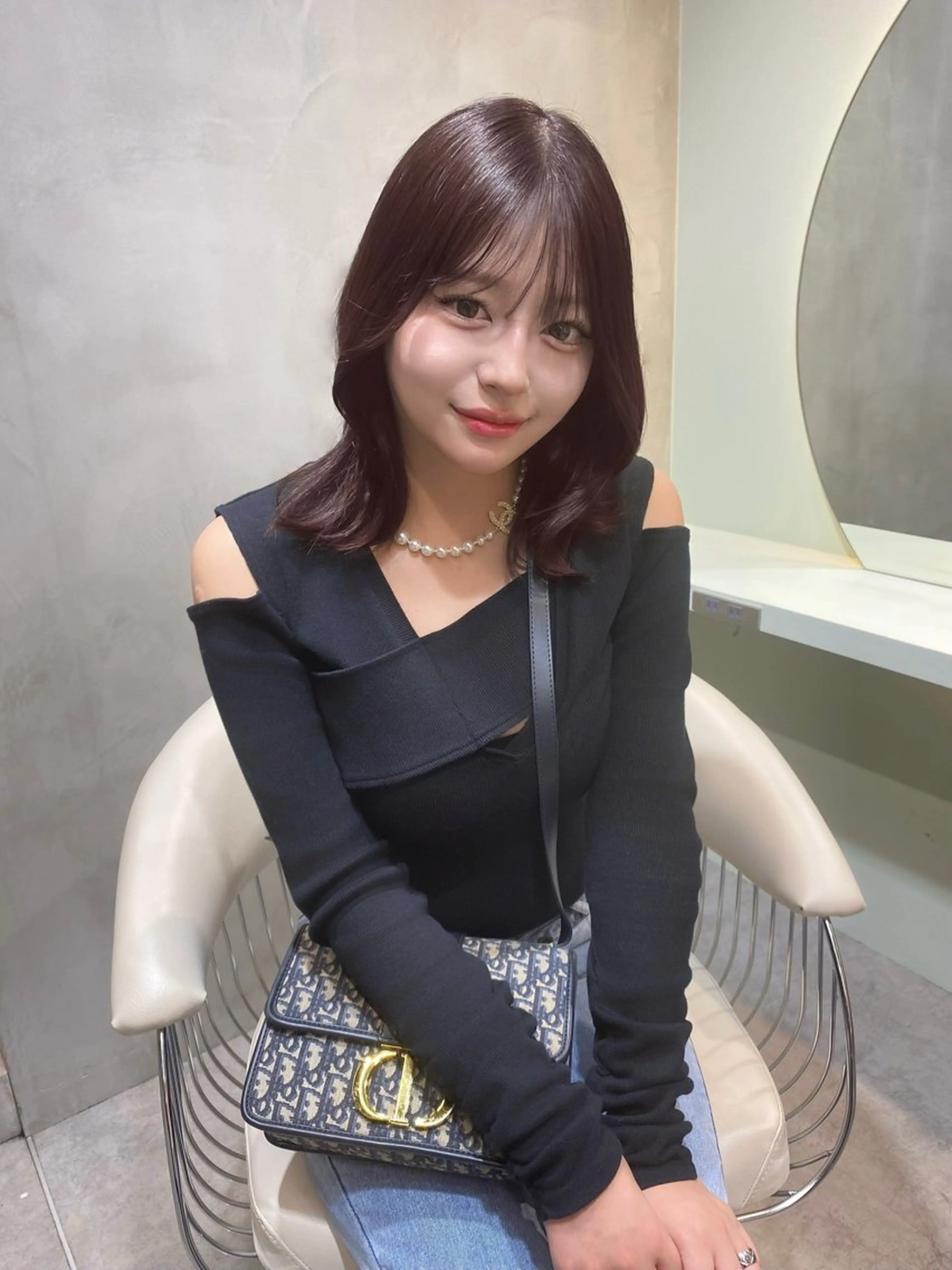 ミディアム 髪質改善/はるみ🌙 韓国レイヤーのヘアスタイル