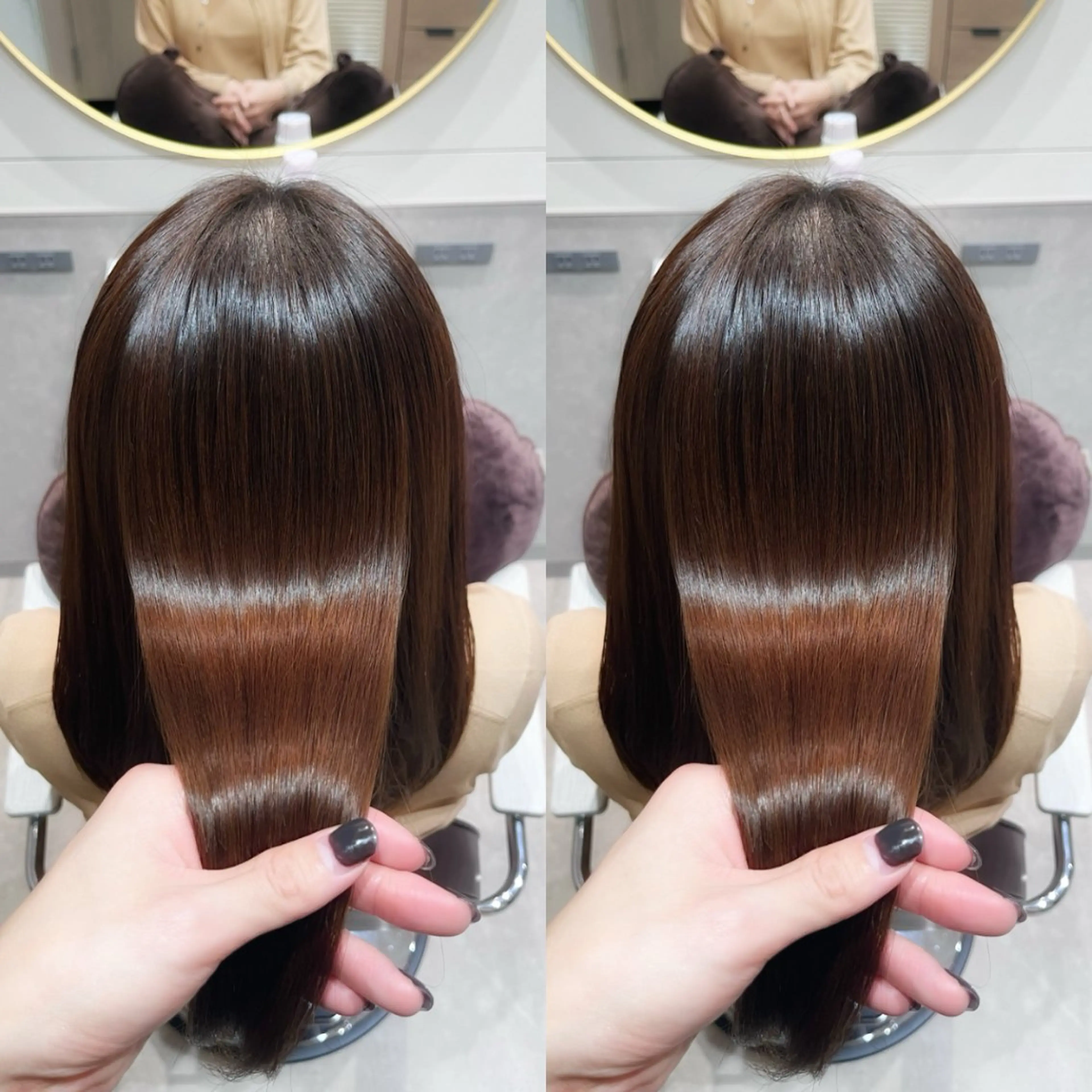 ロング カット 縮毛矯正 トリートメント 銀座⭐️髪質改善⭐️ 平中　留生のヘアスタイル