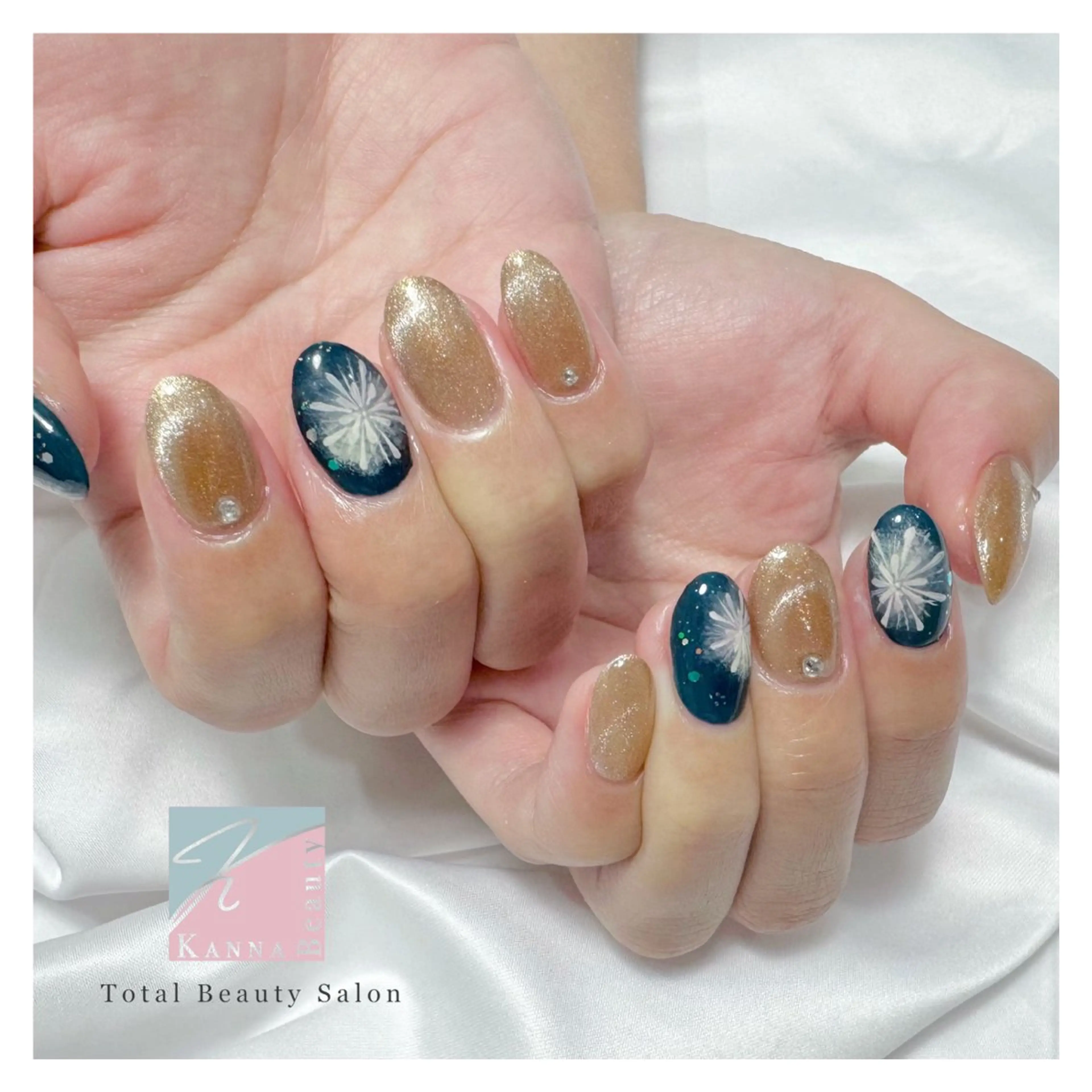 ネイル フットネイル ジェルネイル グラデーション キラキラネイル マグネットネイル ハンドネイル Kanna Yuki カンナユキのネイルデザイン