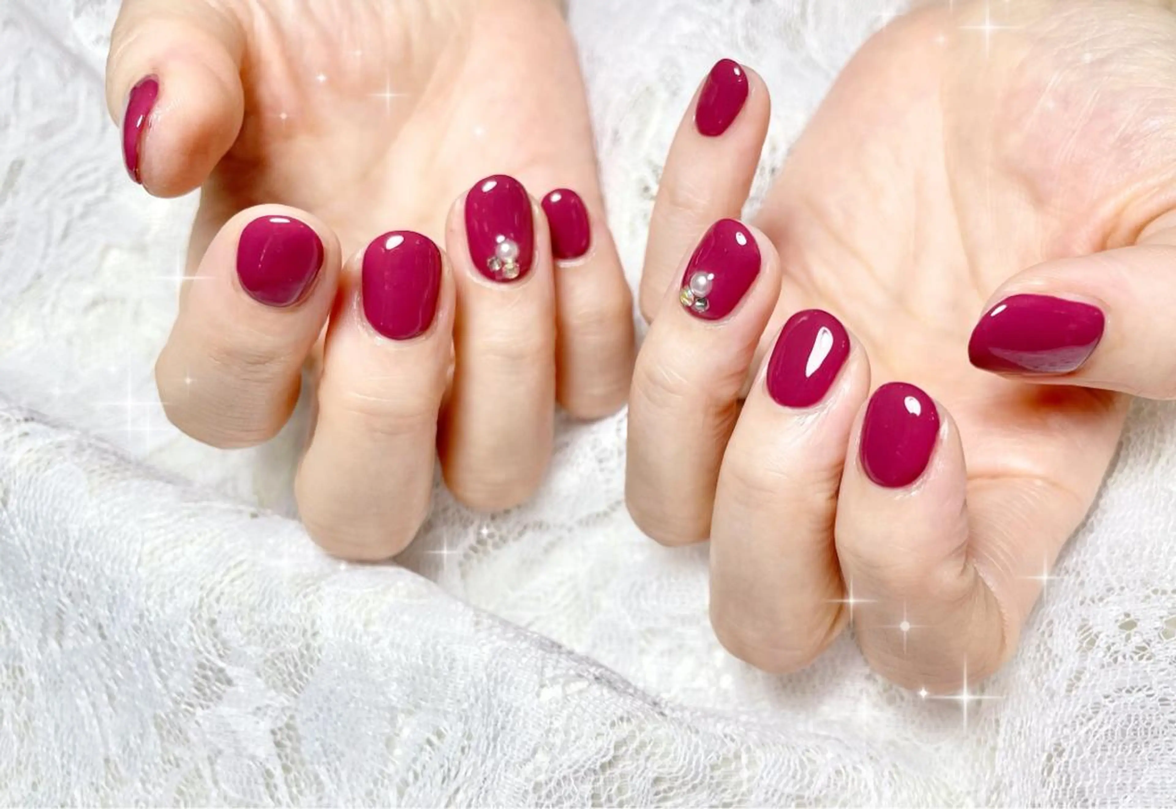 ネイル ワンカラーネイル ハンドネイル FLARE NAIL フレアネイルのネイルデザイン