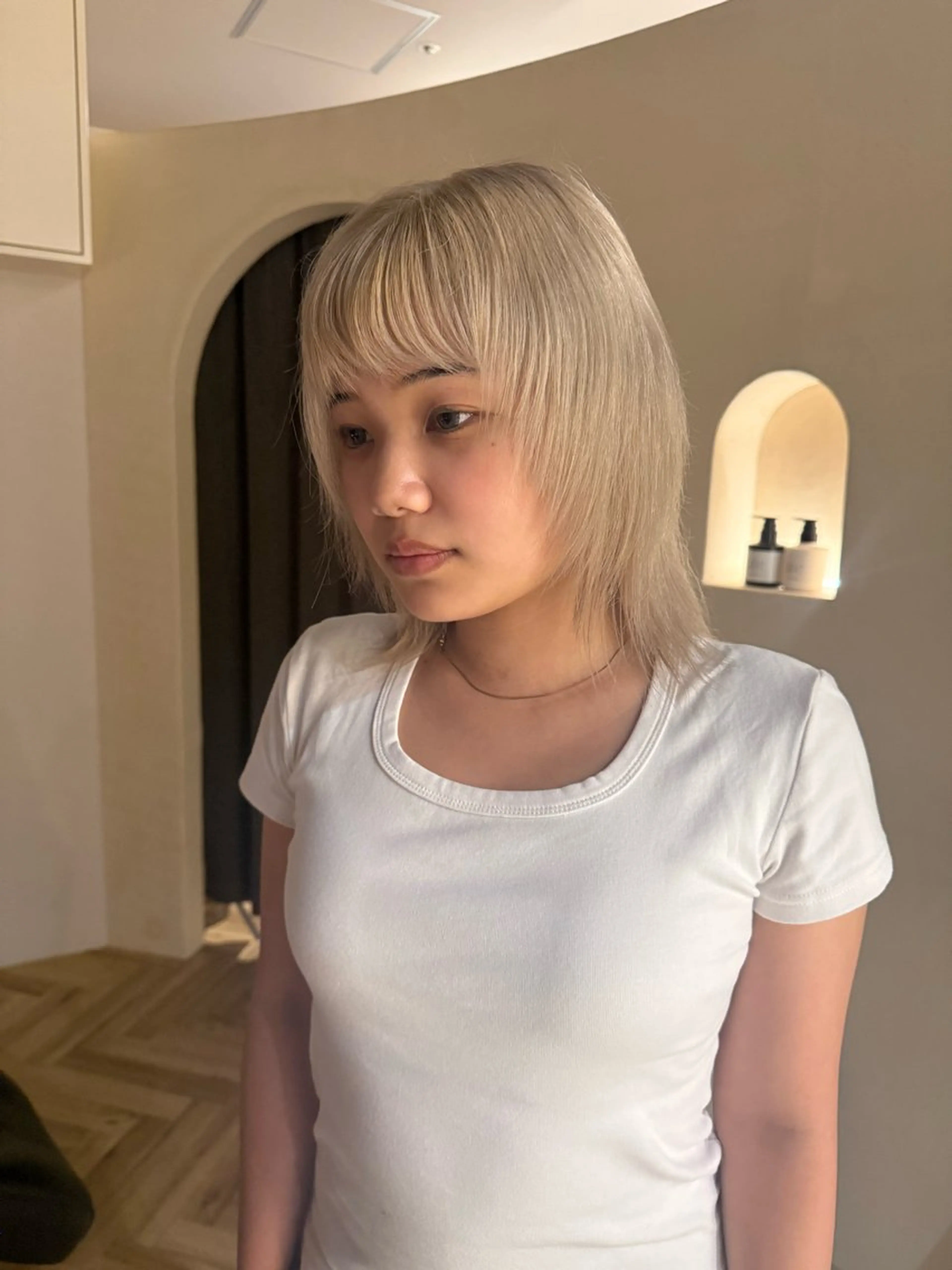 カラー ブロンド ハイトーンカラー ハイトーンベージュ カラー/さら🎀のヘアスタイル