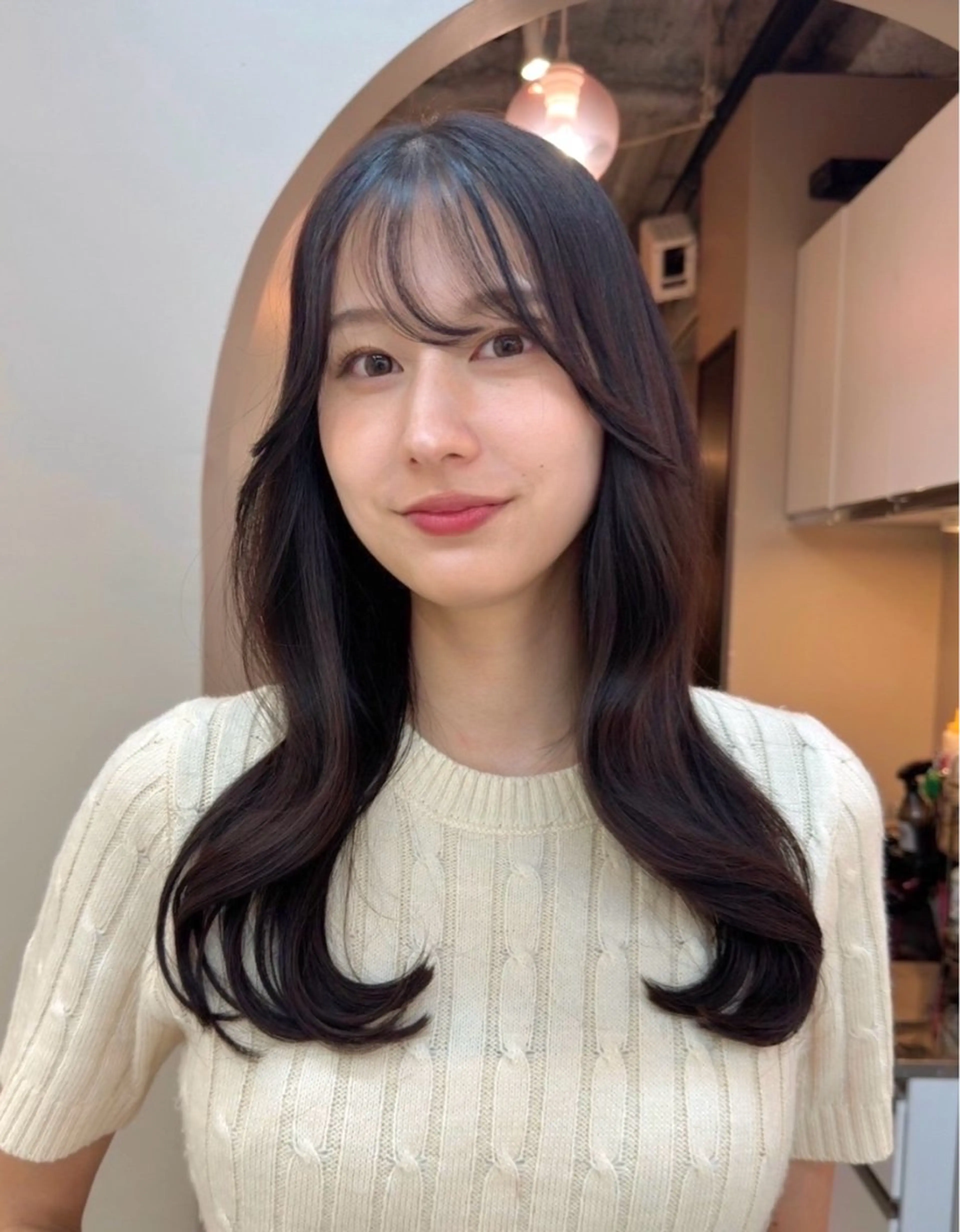 ロング カット 韓国レイヤー　船橋 徒歩5分/小川友美のヘアスタイル