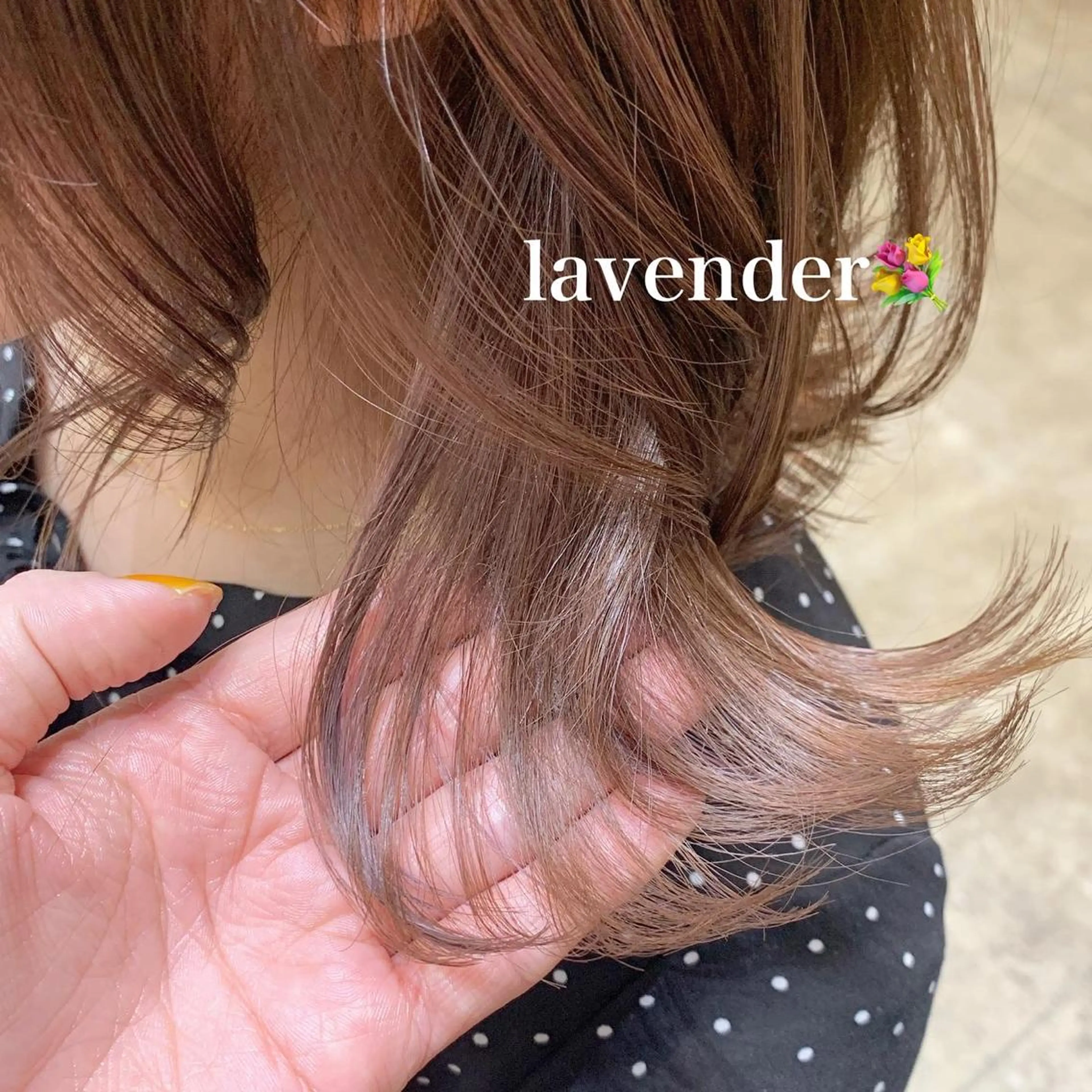 ミディアム カラー グラデーションカラー インナーカラー ラベンダーカラー HARUKA ♡モデル募集中♡のヘアスタイル