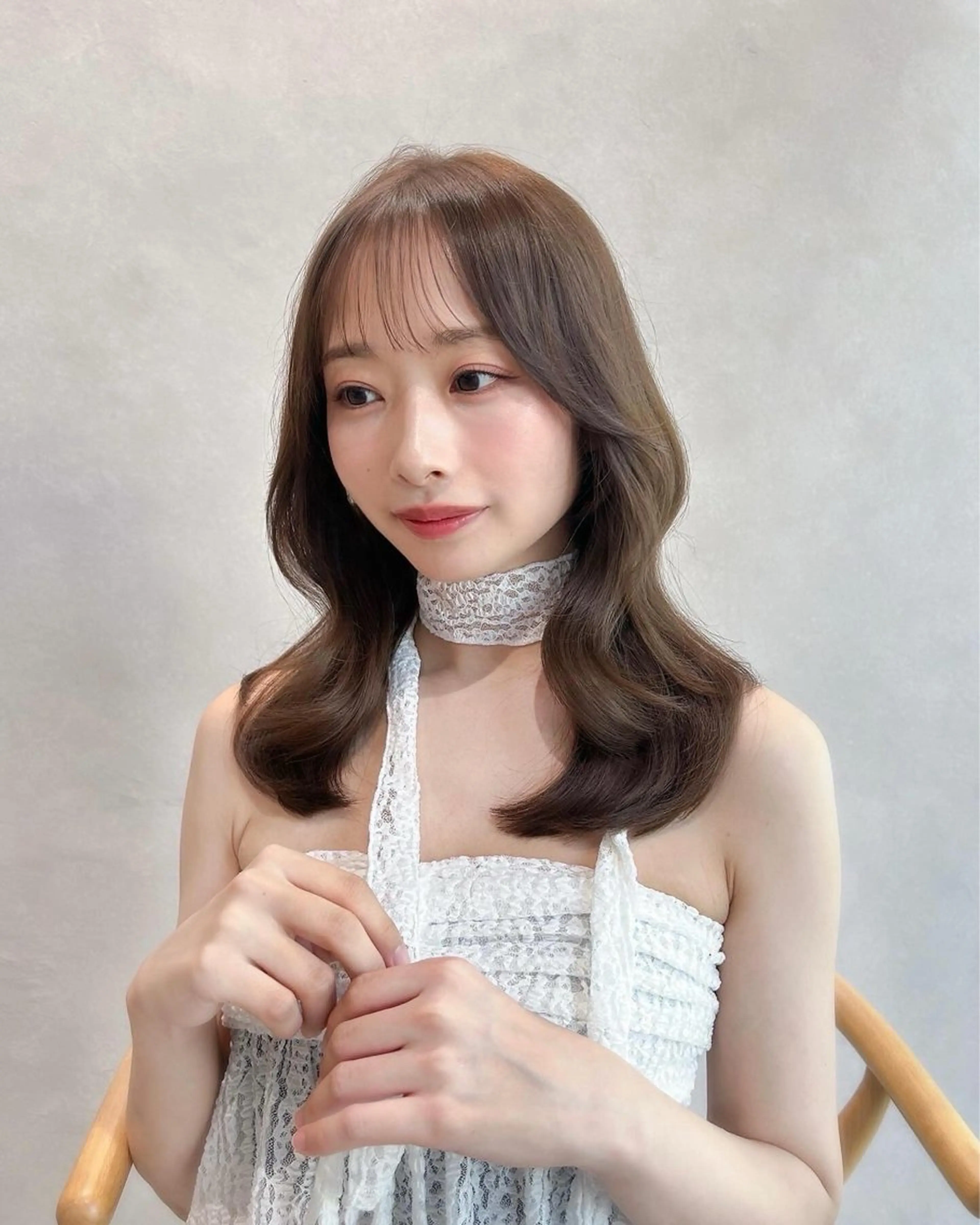 ミディアム カラー レイヤーカット ミディアムヘア Chifumiのヘアスタイル