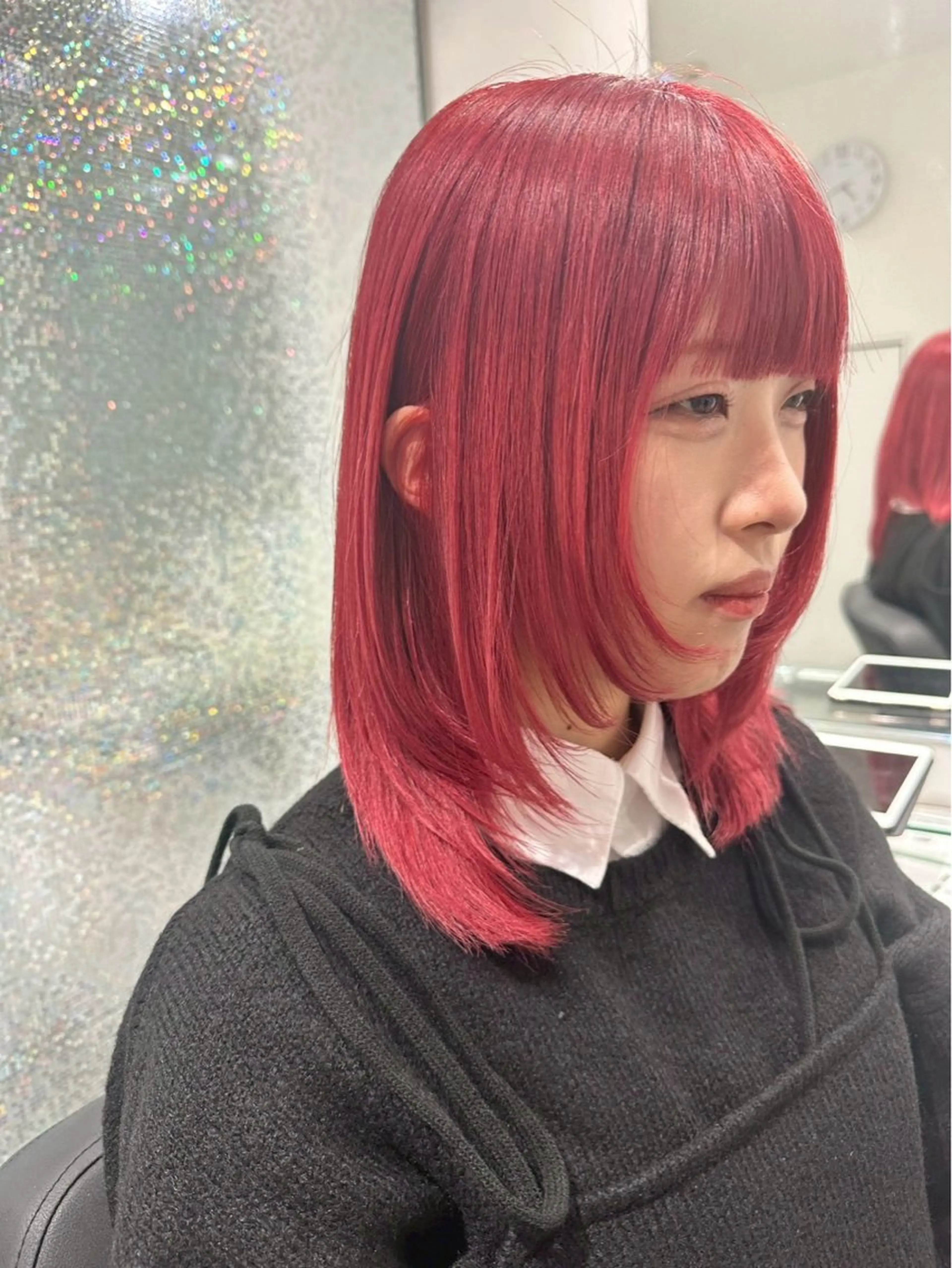 ミディアム カラー 縮毛矯正／韓国ヘア AO俊介🌐のヘアスタイル