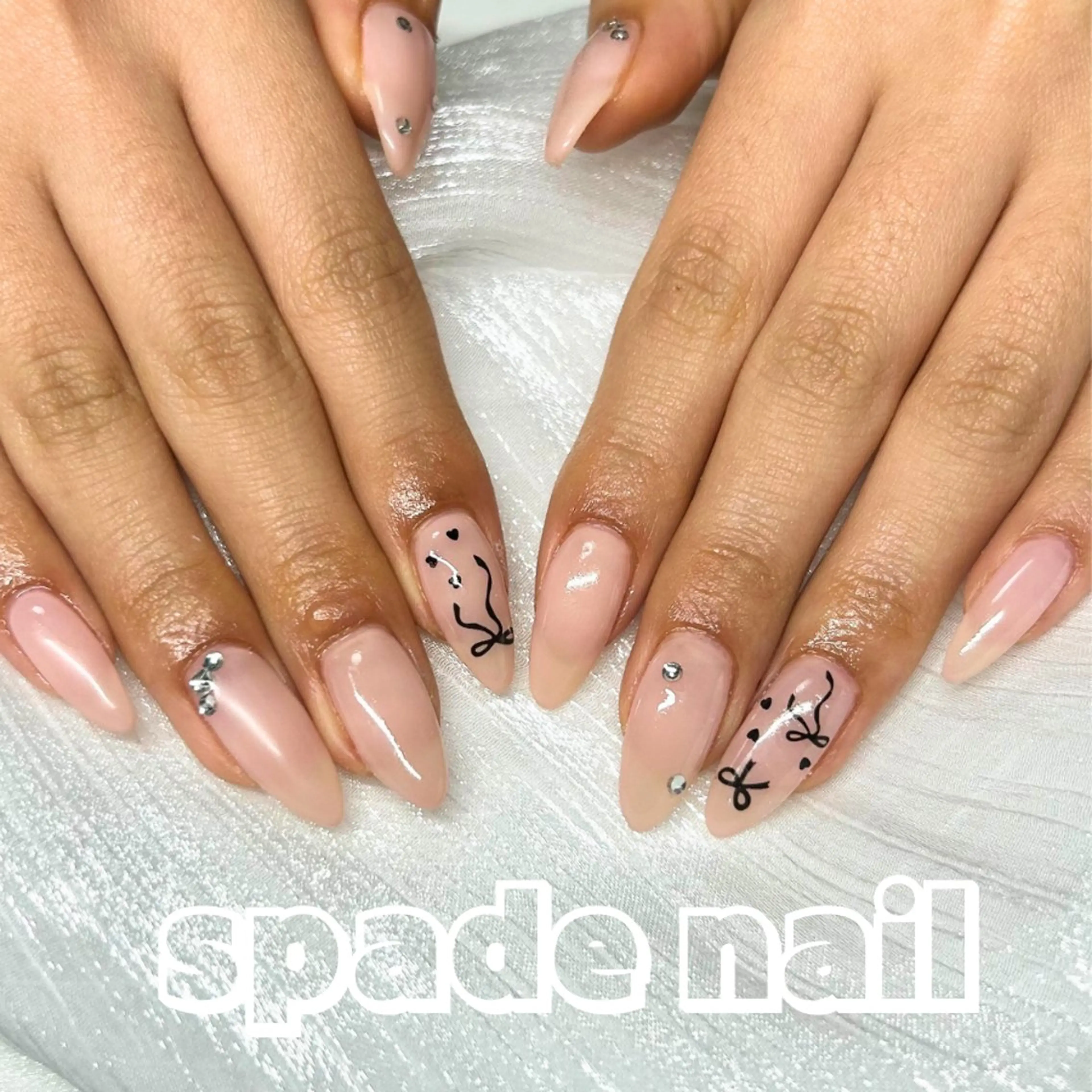 ネイル ジェルネイル ガーリー ワンカラーネイル パラジェル ピンク ハンドネイル Spade nail(大名)のネイルデザイン