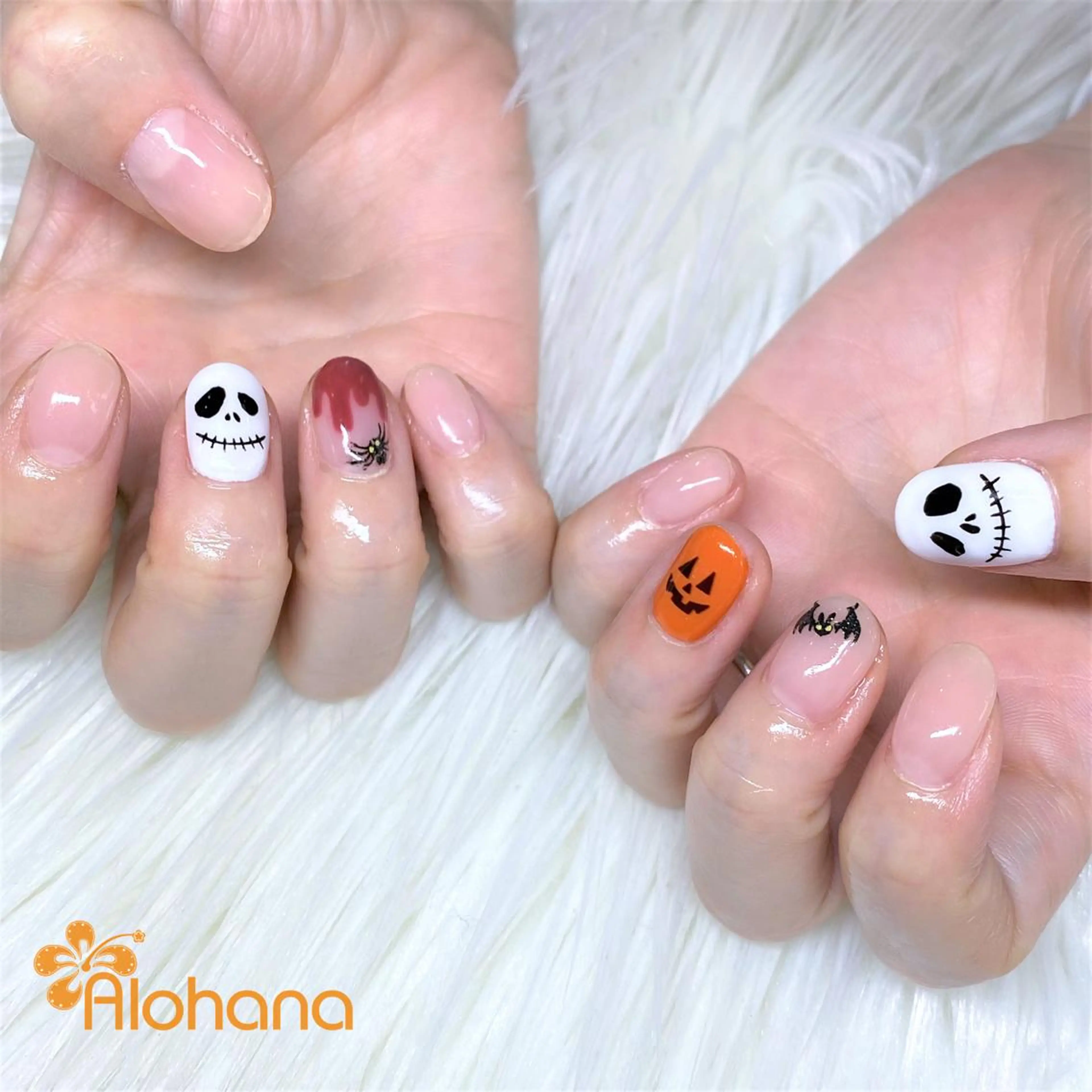 ネイル ハロウィン ハンドネイル Alohana Minaのネイルデザイン