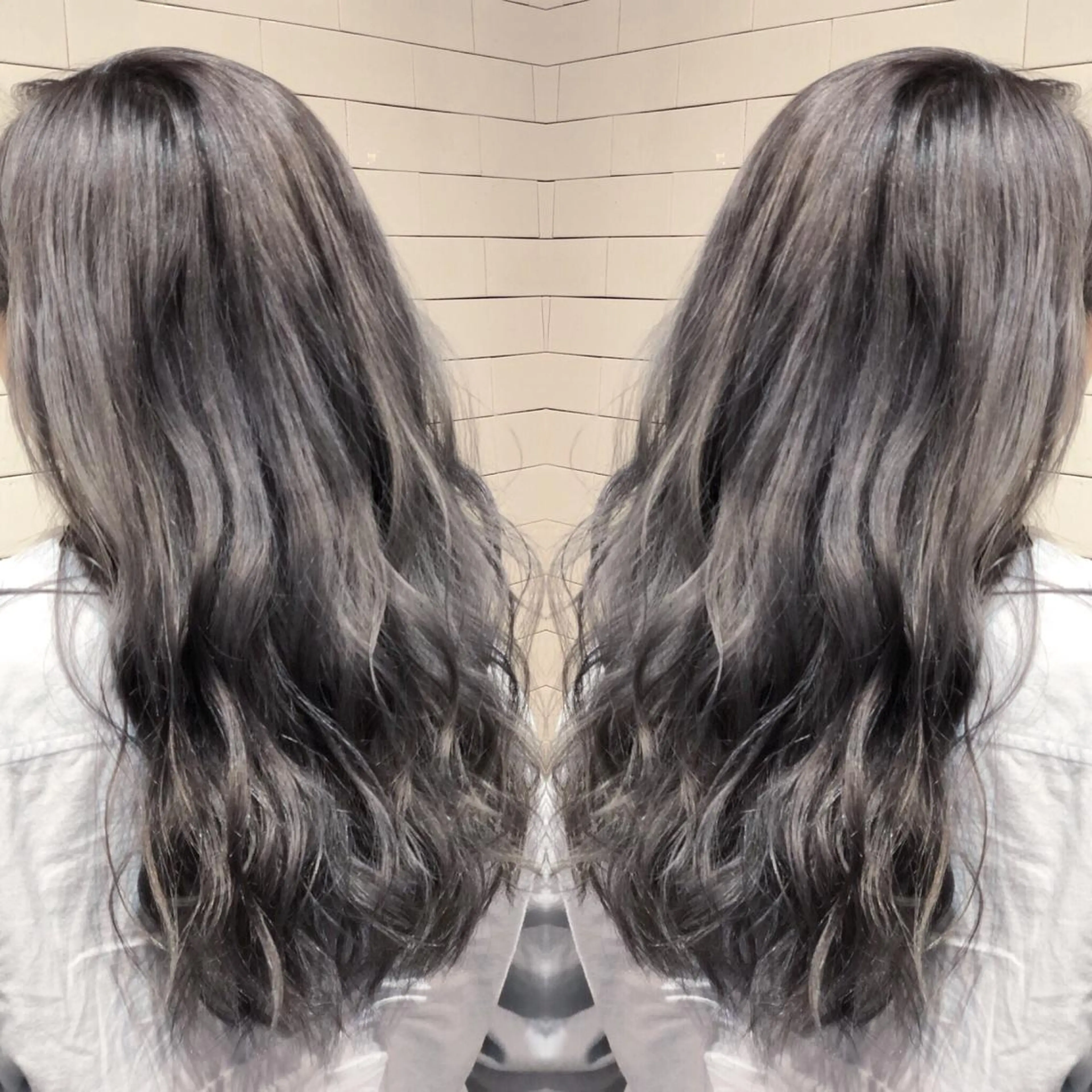 ロング カラー ヘアアレンジ 髪質改善×ハイトーン 中田啄也のヘアスタイル