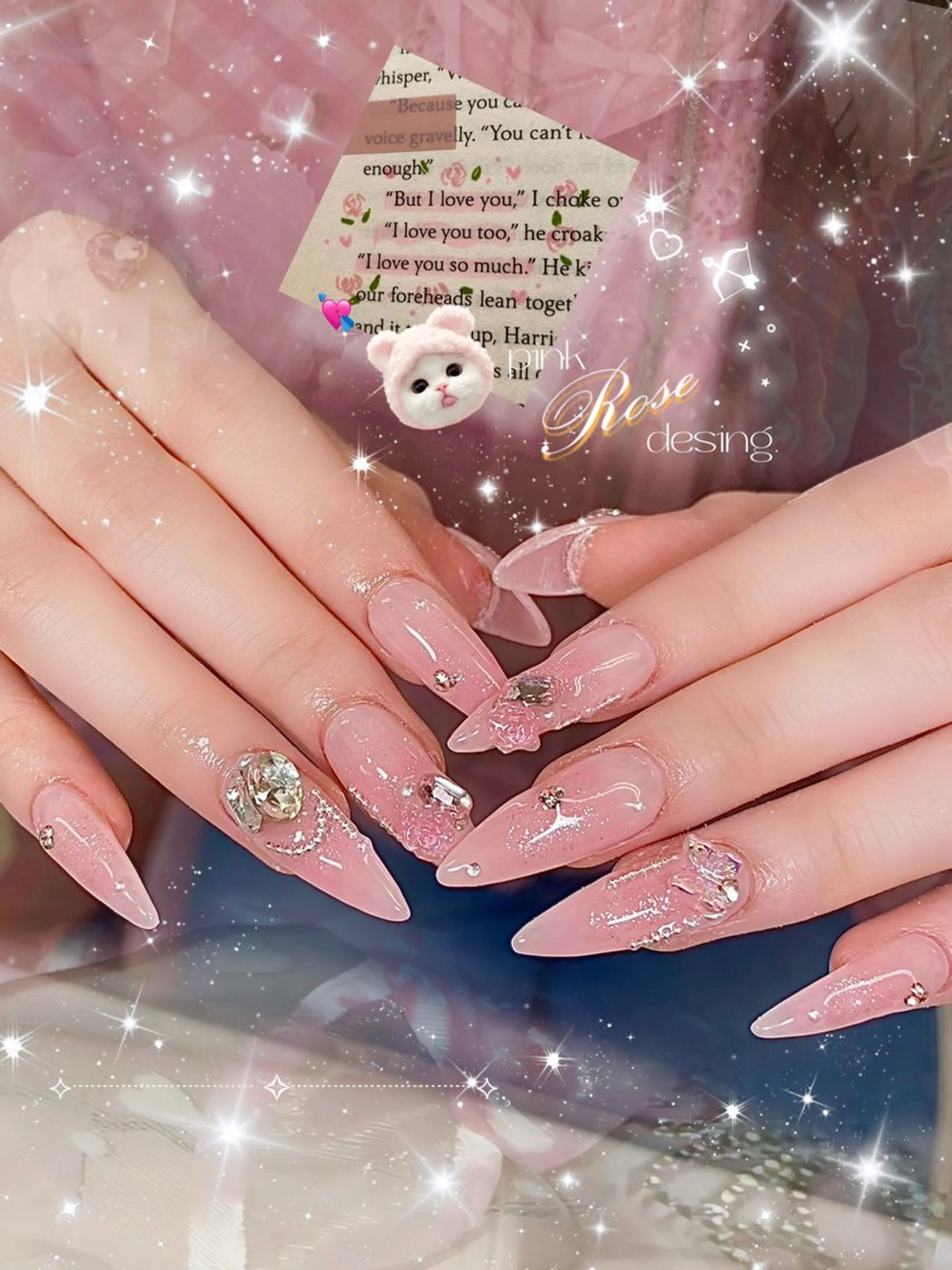 ネイル ガーリー ワンホンネイル ハンドネイル nail salon popoのネイルデザイン