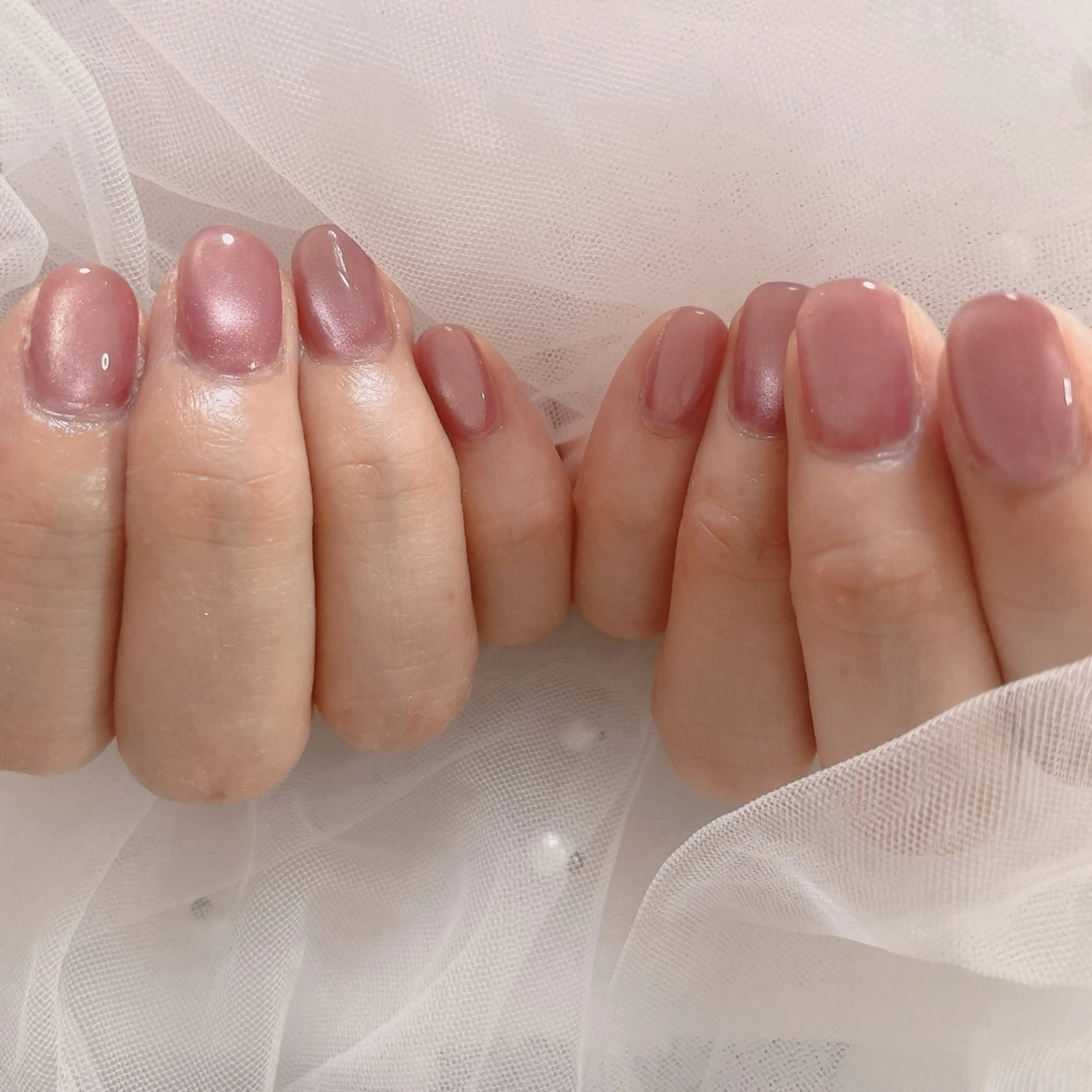 ネイル マグネットネイル マグネットワンカラー ワンカラーネイル ハンドネイル ネイルサロン なっちゃん(古千谷)のネイルデザイン