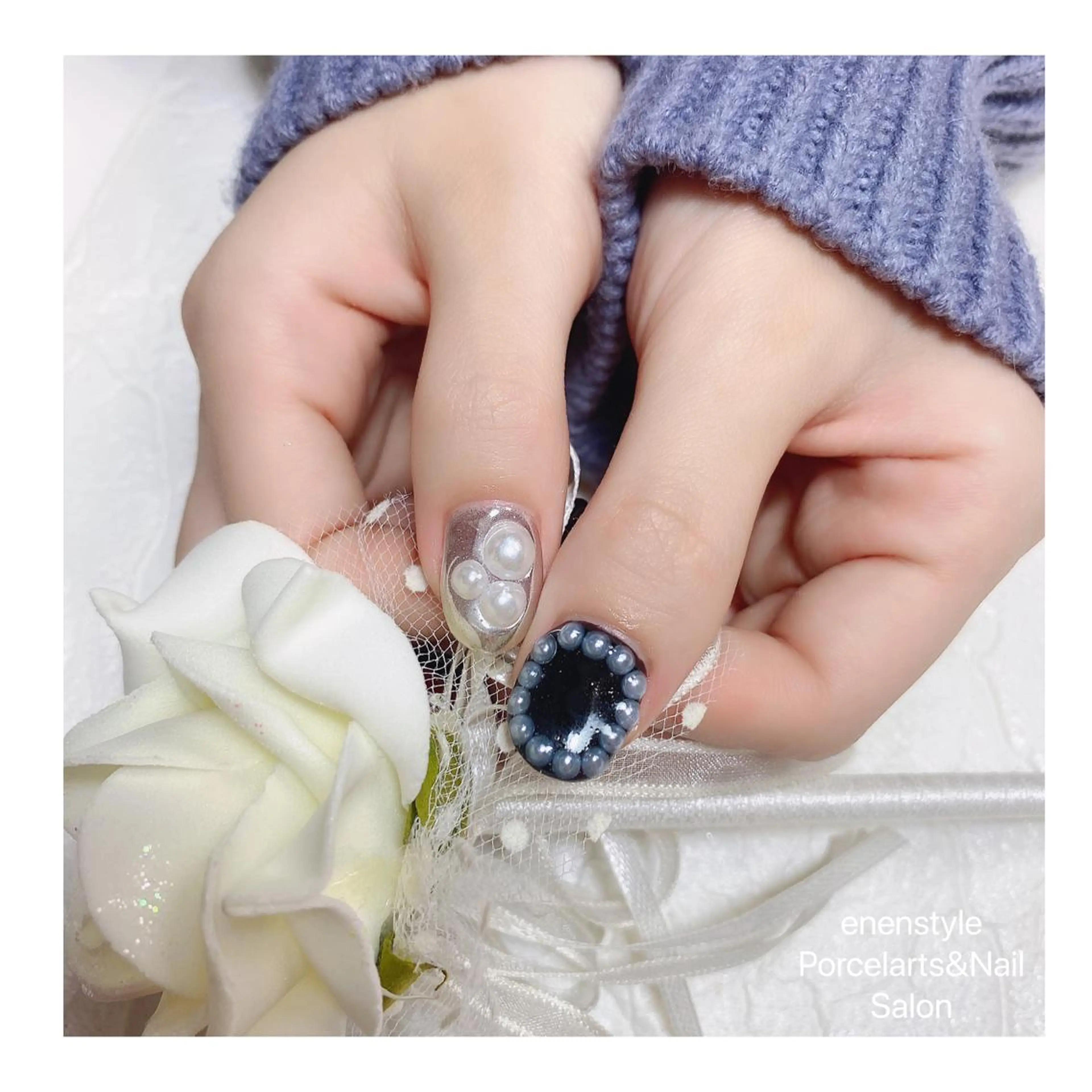 ミディアム ネイル ハンドネイル 👑enen style👑のネイルデザイン