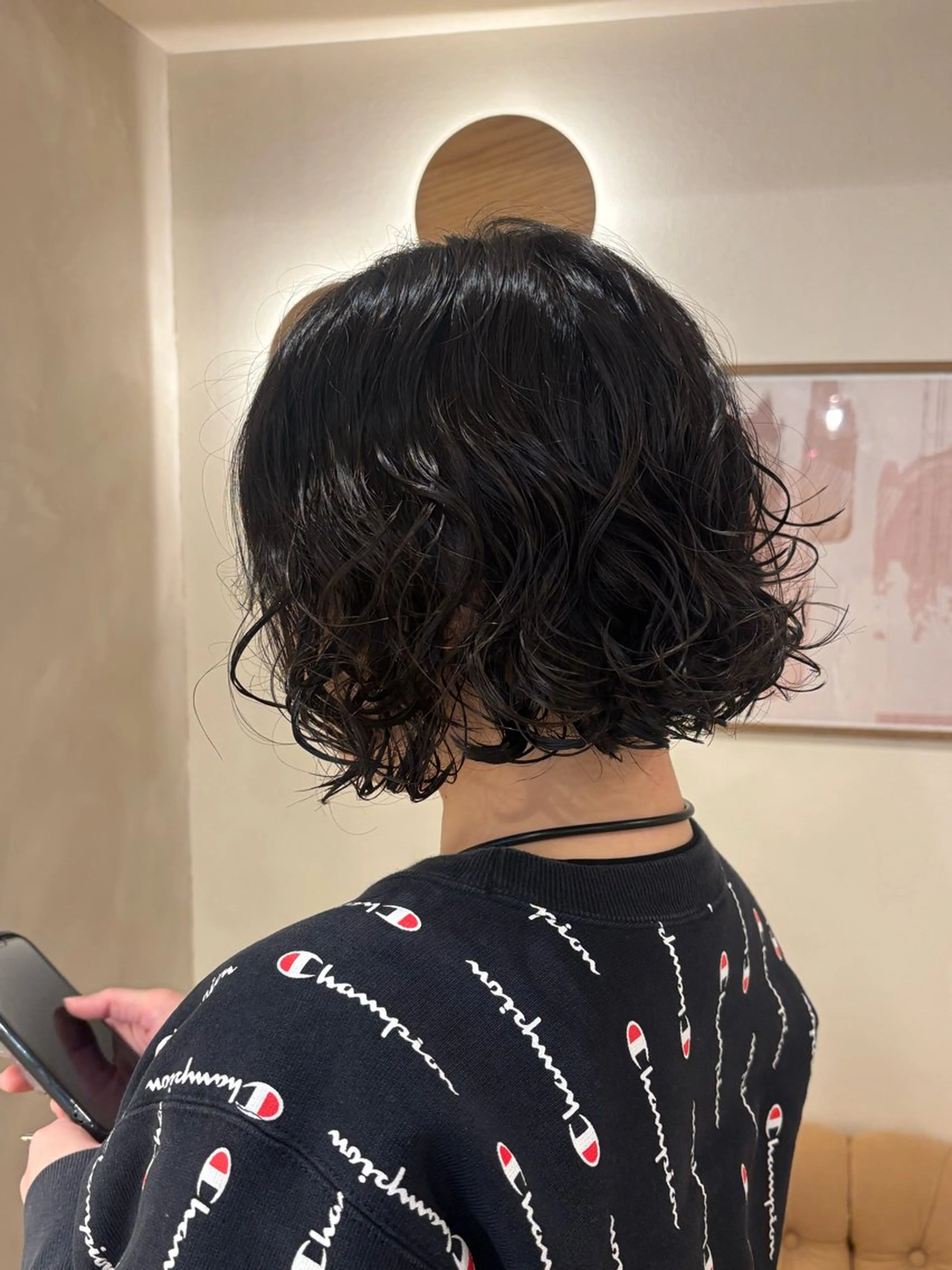 ミディアム パーマ カット パーマ シンバヒナノ/パーマ レイヤー/髪質改善のヘアスタイル