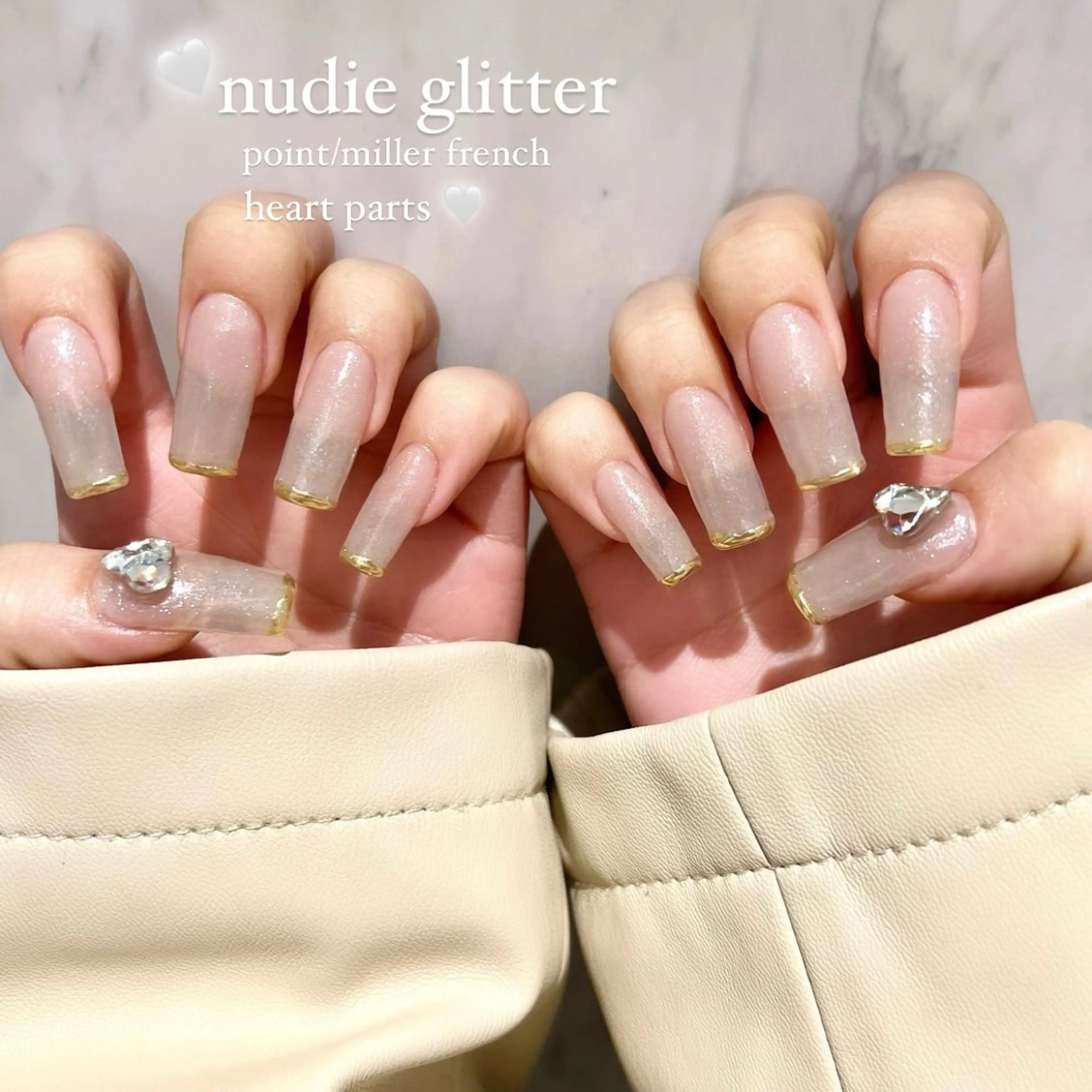 ネイル ラメ(グリッター) ミラーネイル スカルプネイル Kobayashi Komugiのネイルデザイン