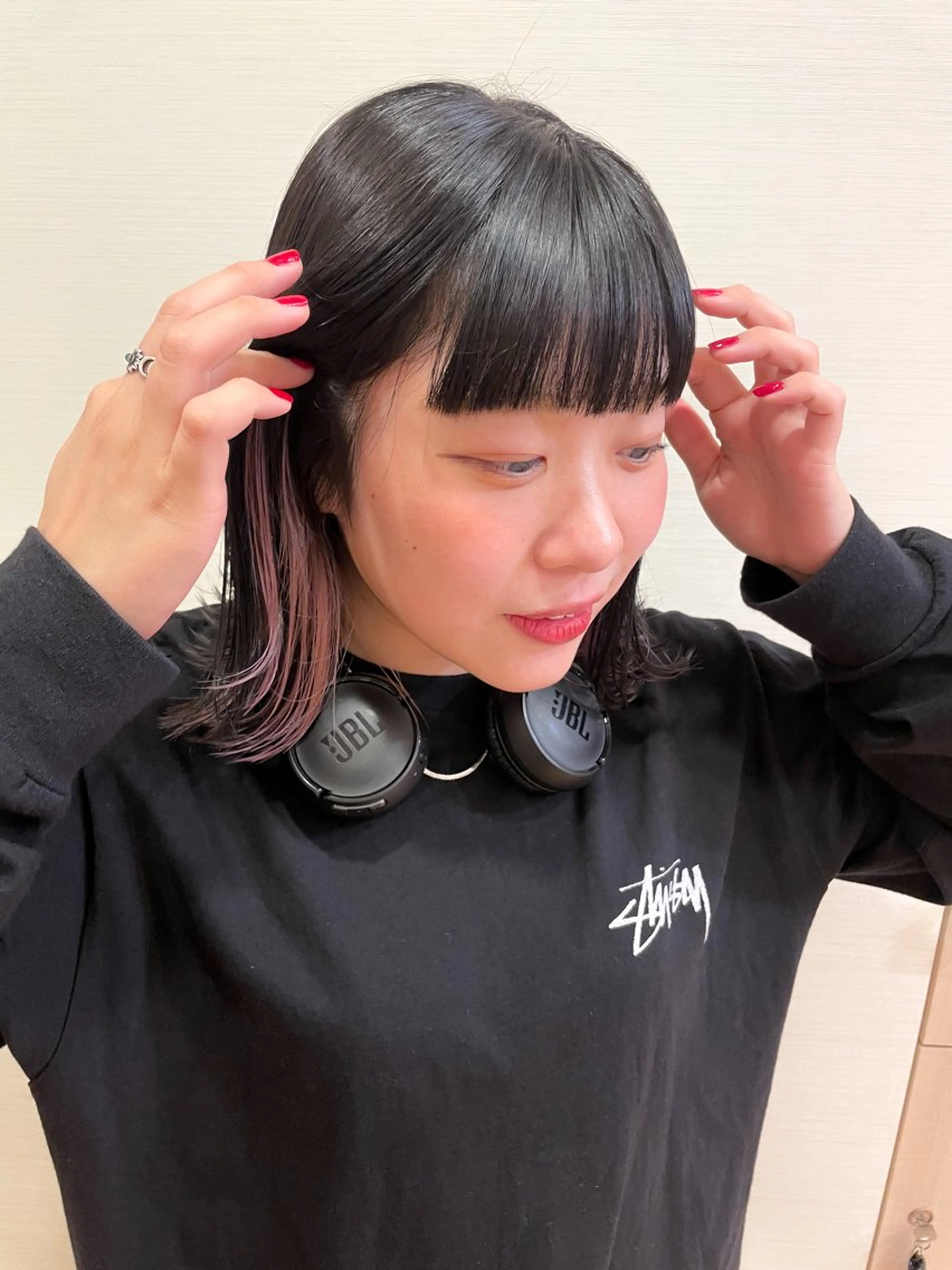 前髪カットの写真