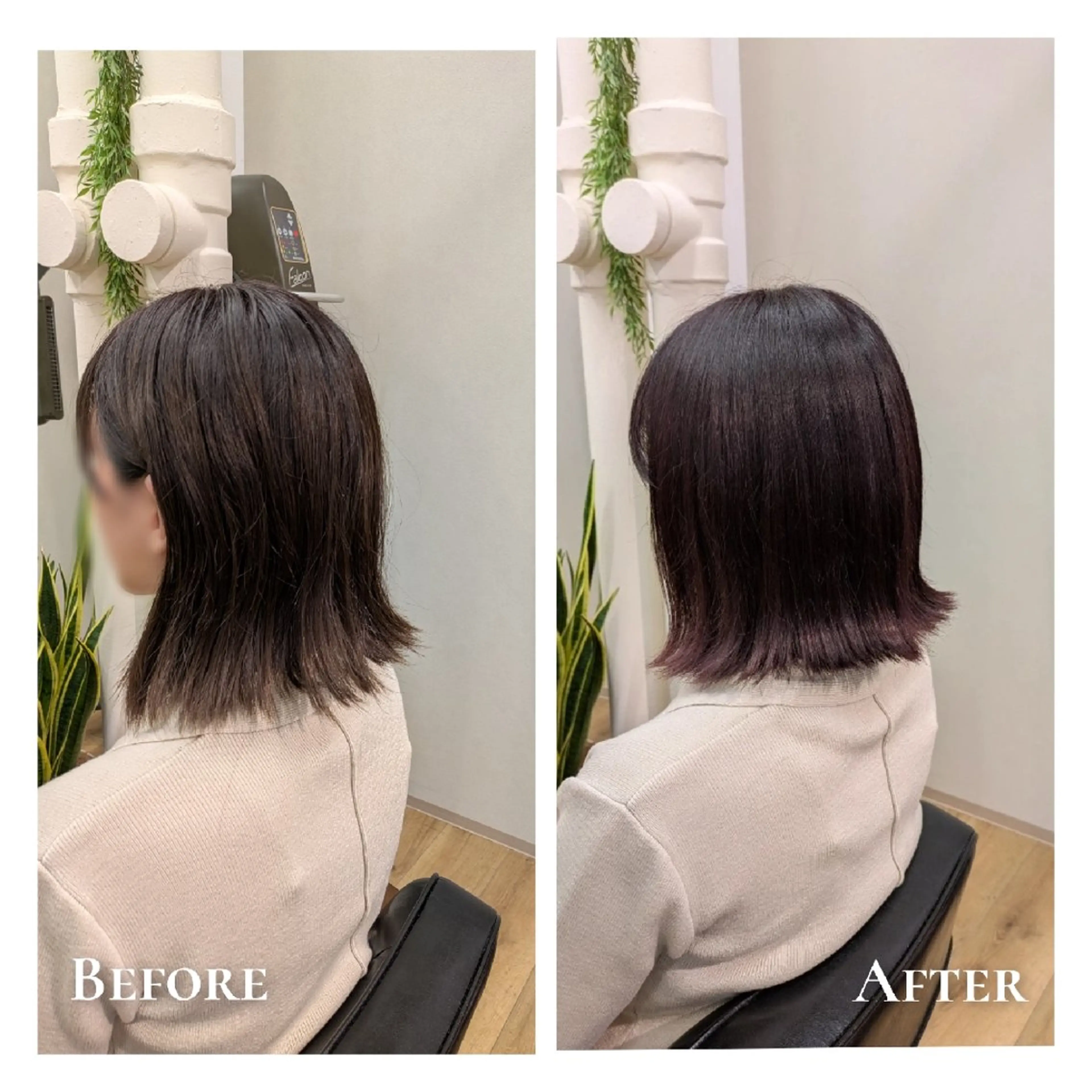 カラー ブリーチ ブラウンカラー グラデーションカラー ピンクカラー ヘアカラー トリートメント Cafu hair Tachi所属・有馬 葵のヘアスタイル