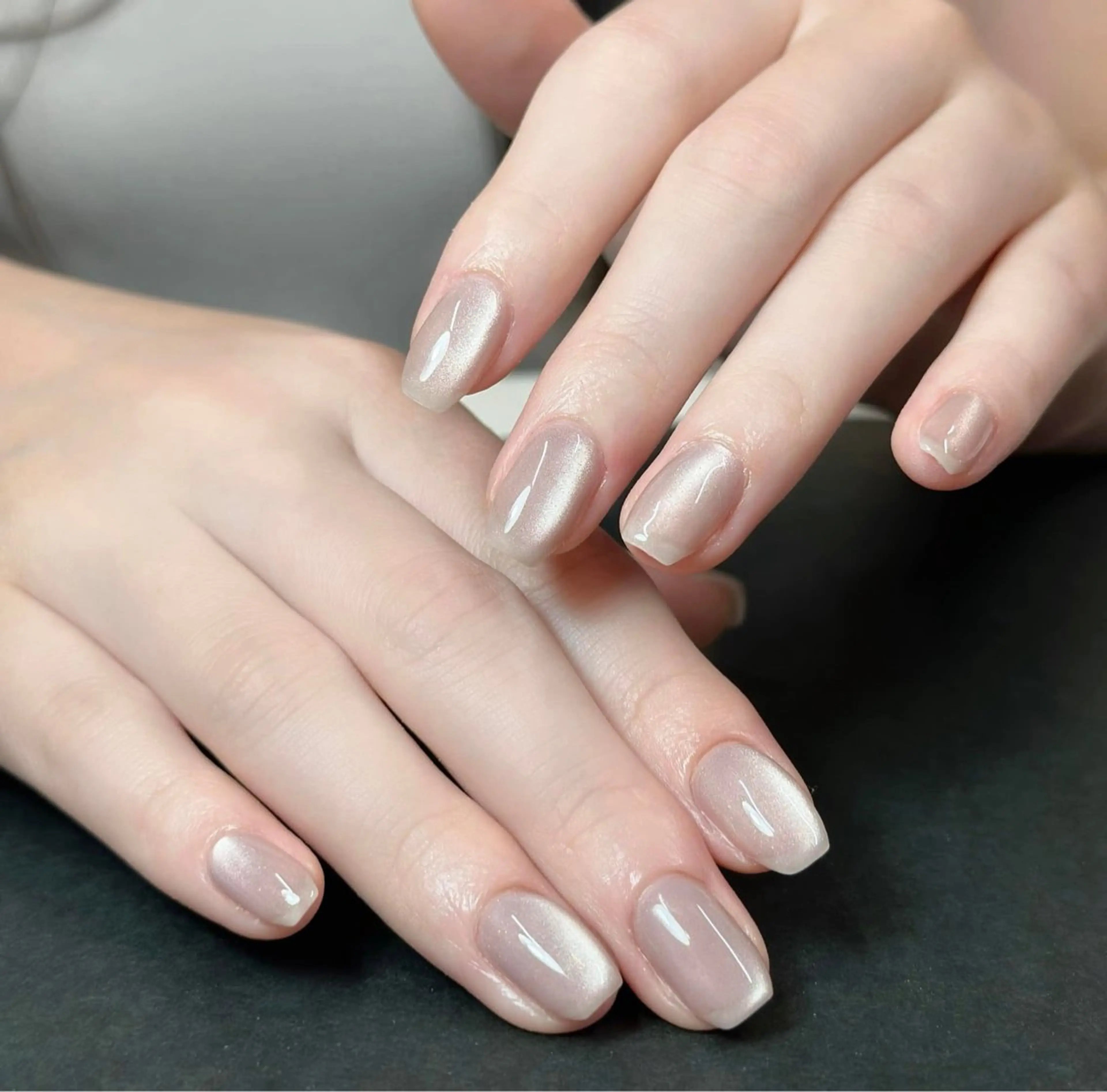 ネイル オーロラネイル ブルー チークネイル フットネイル フレンチネイル ハンドネイル REI レイのネイルデザイン