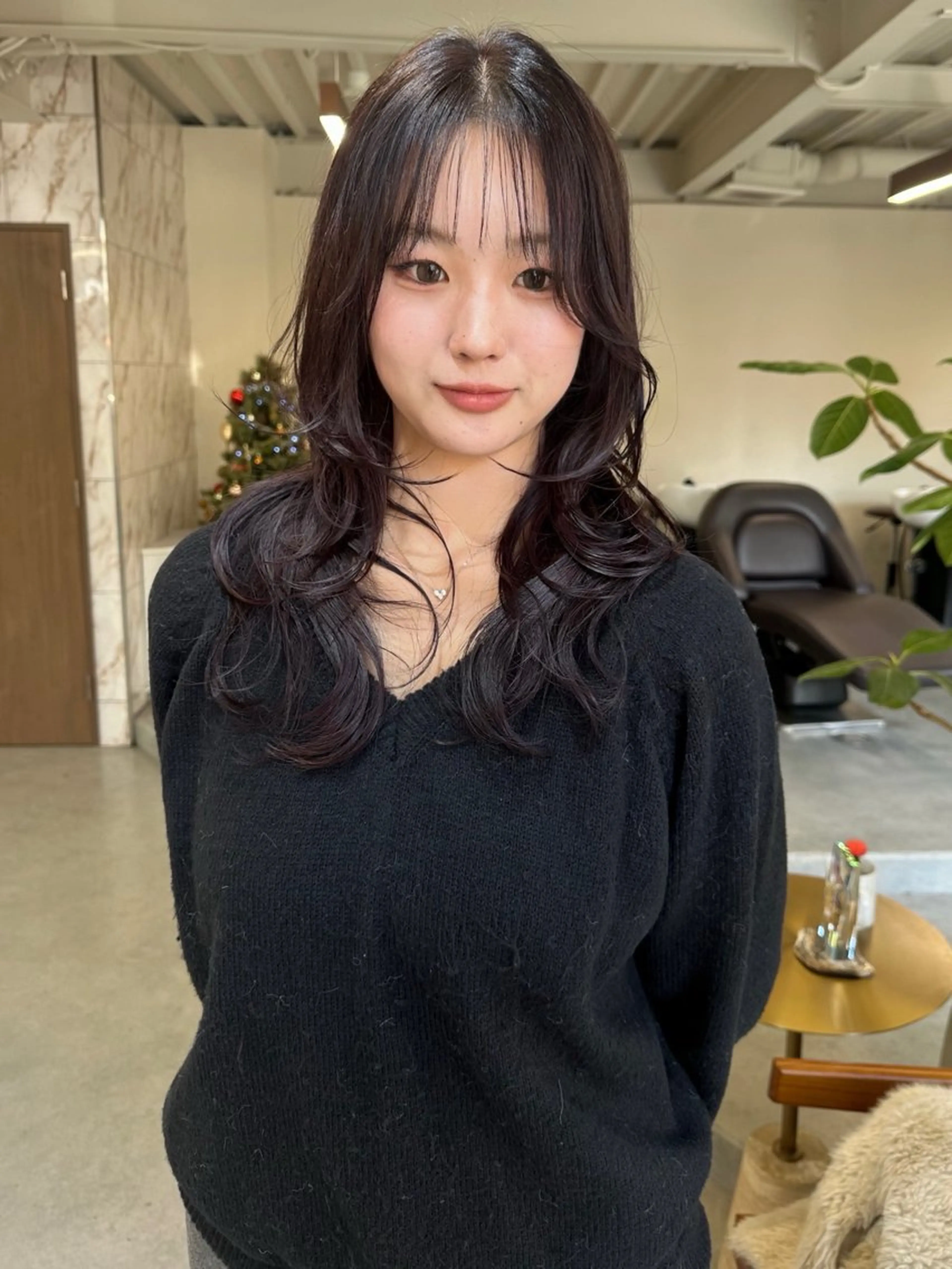 セミロング カラー カット ハイトーン×似合わせ 🌱中川慎之介のヘアスタイル