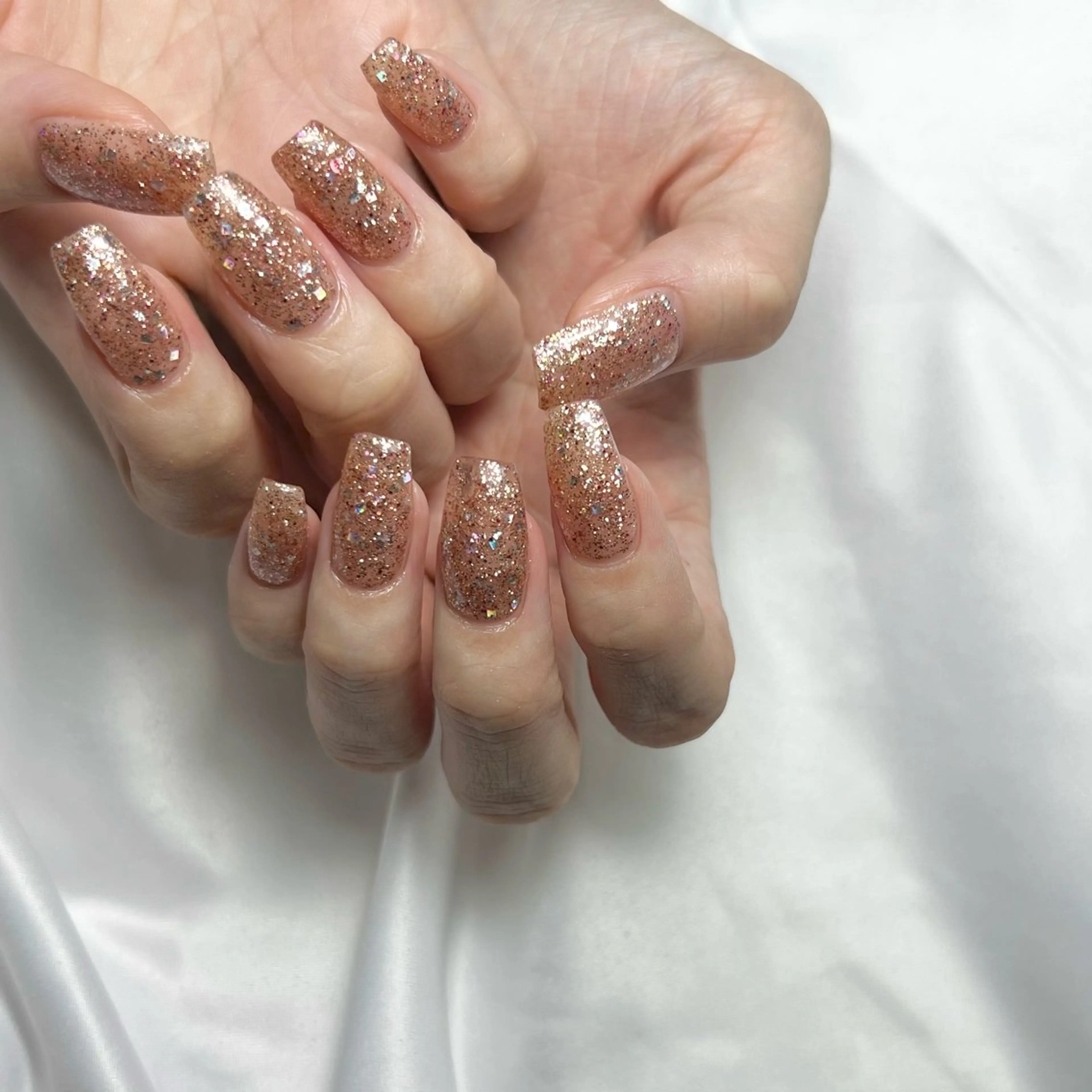 ネイル フットネイル フレンチネイル ジェルネイル ガラスフレンチ キラキラネイル Kanna Yuki カンナユキのネイルデザイン