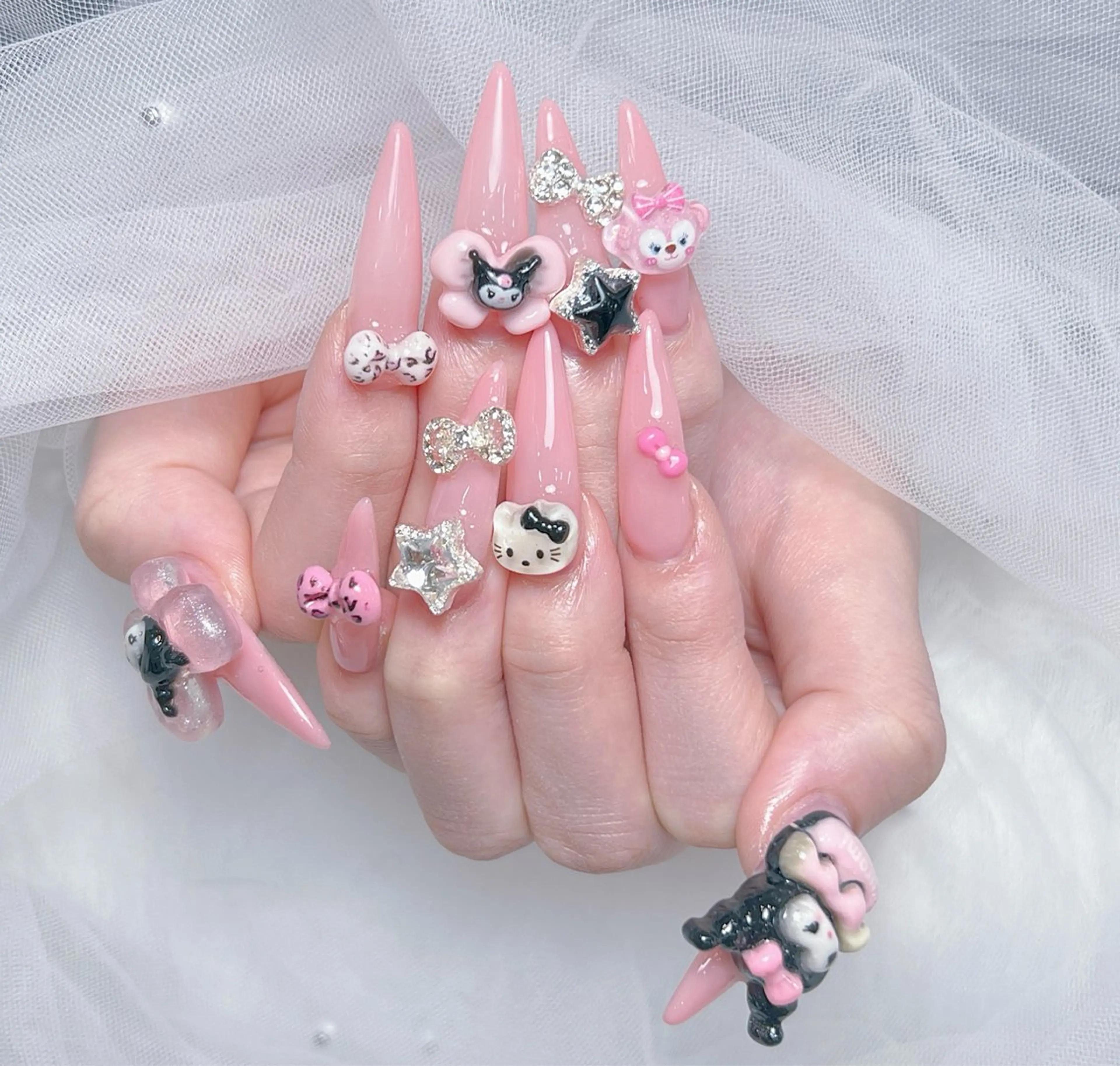 ネイル アートネイル オーロラネイル チークネイル 長さ出し フットネイル Miya_nail所属・Miya _nailのネイルデザイン