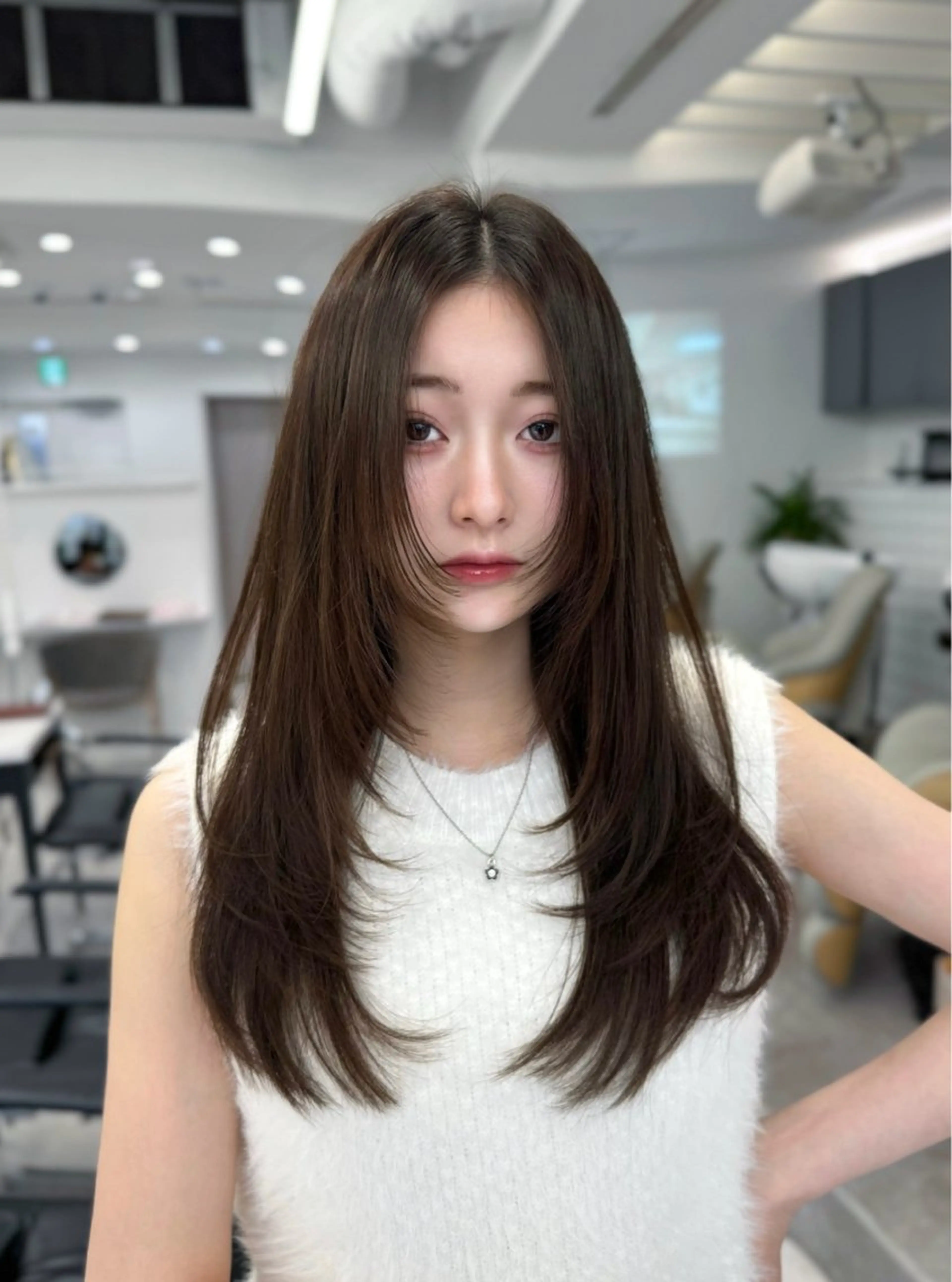 セミロング 映える顔まわり/前髪 特化 💗 ユキマのヘアスタイル