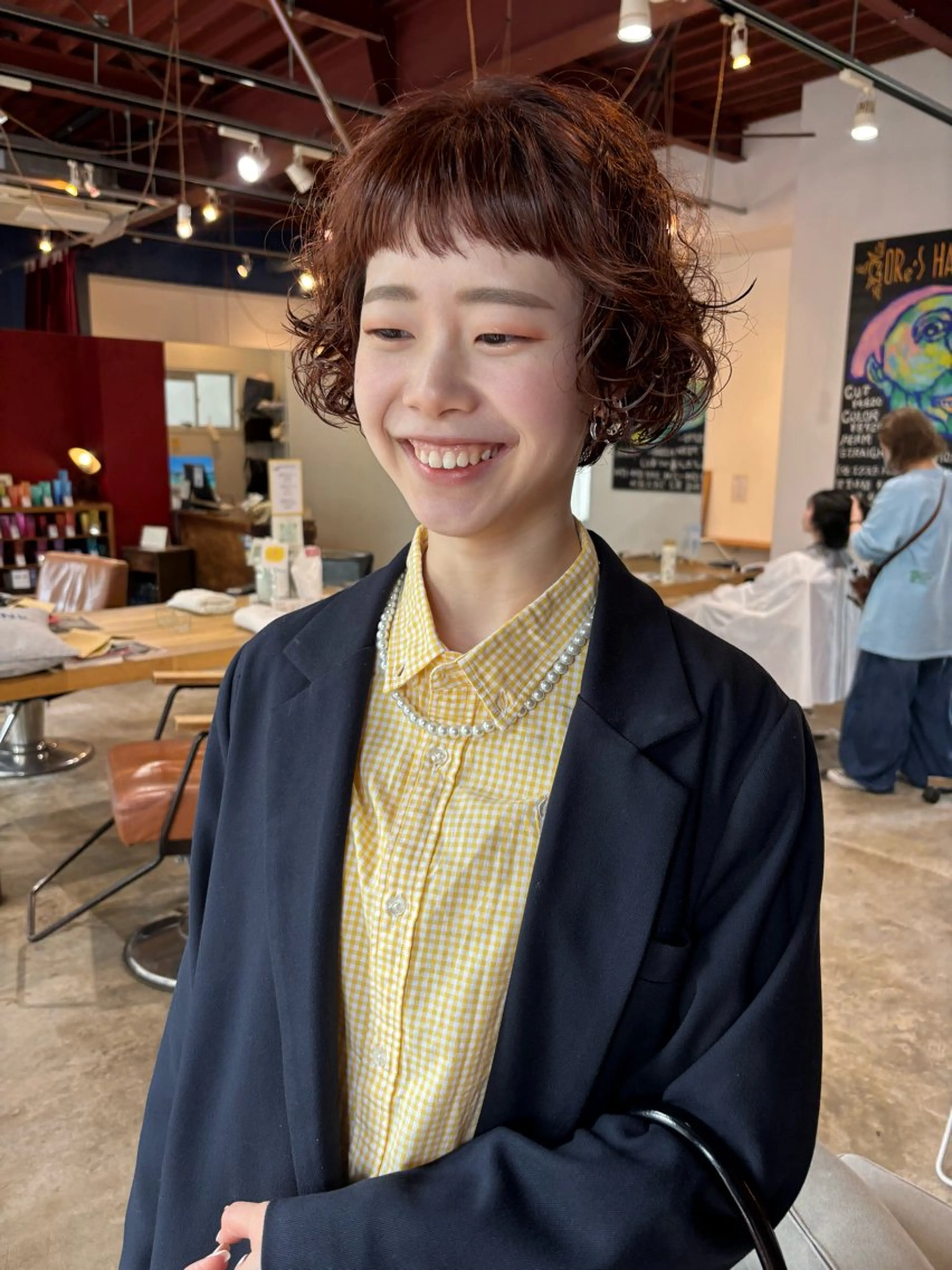 ショート パーマ 小日向 沙織のヘアスタイル