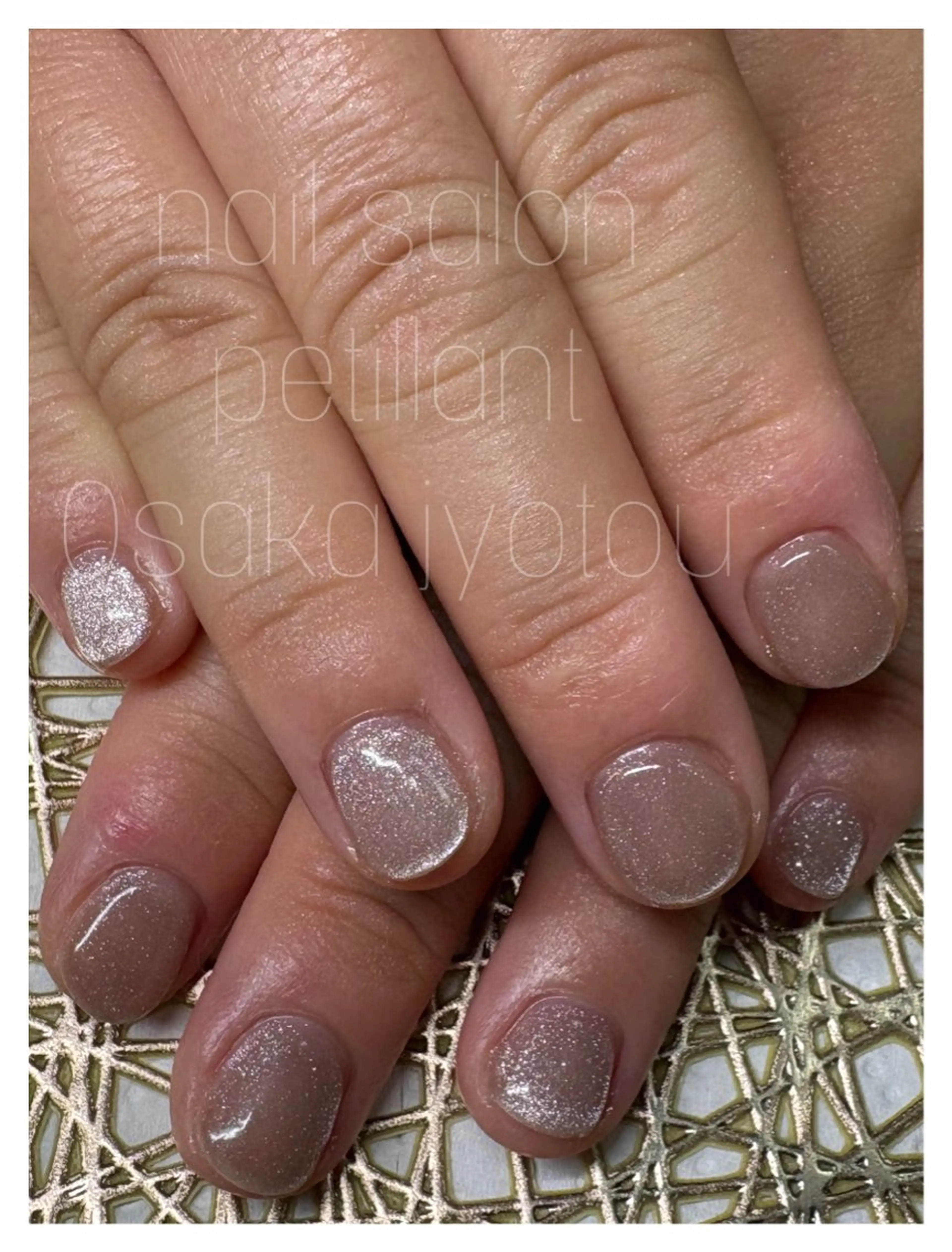 ネイル アートネイル キラキラネイル ラメ(グリッター) マグネットネイル nail salon petillantのネイルデザイン