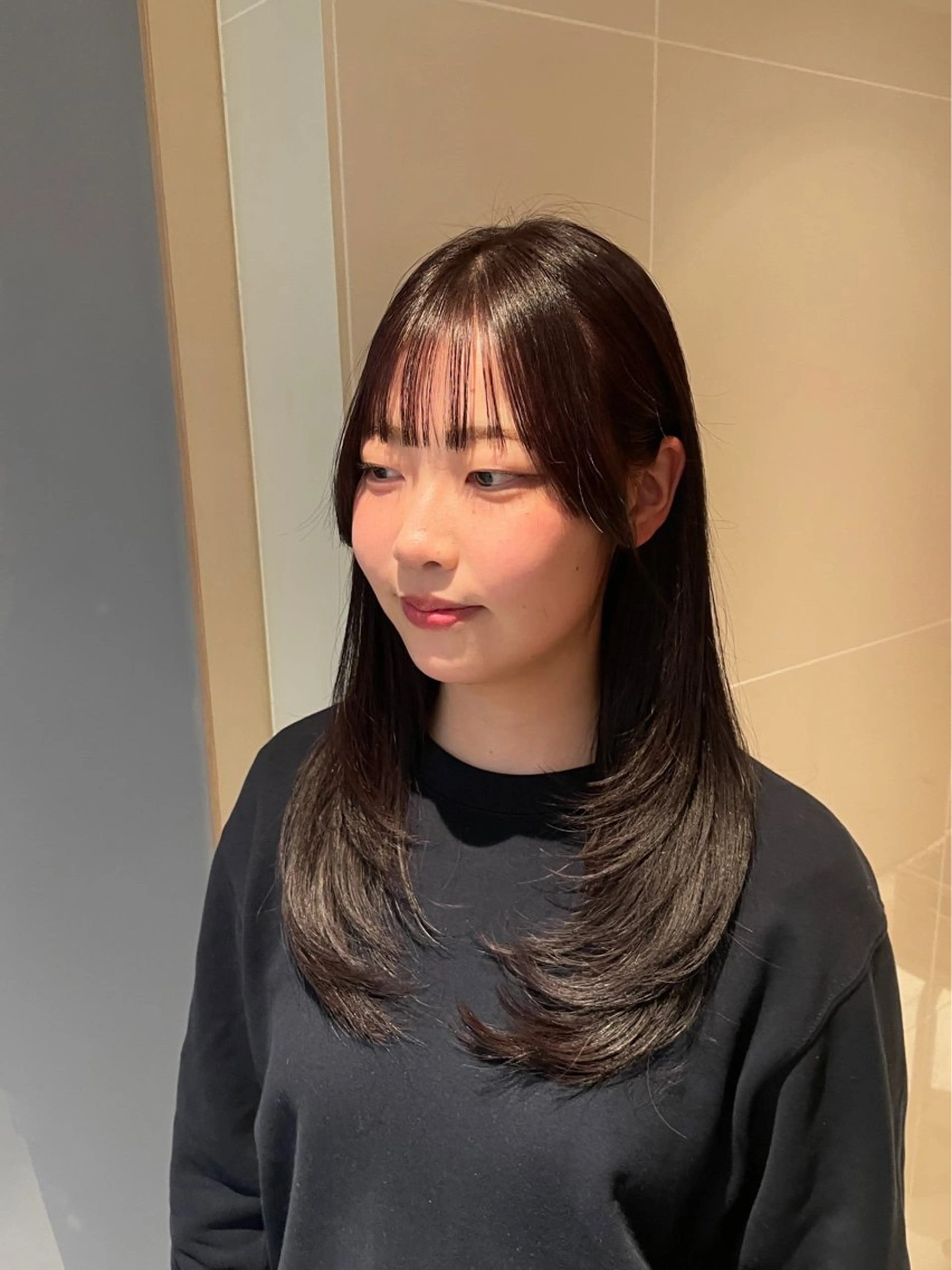 ロング カラー 透明感カラー カット ヘアカラー トリートメント 縮毛矯正/レイヤー 🌙児玉光瑠のヘアスタイル