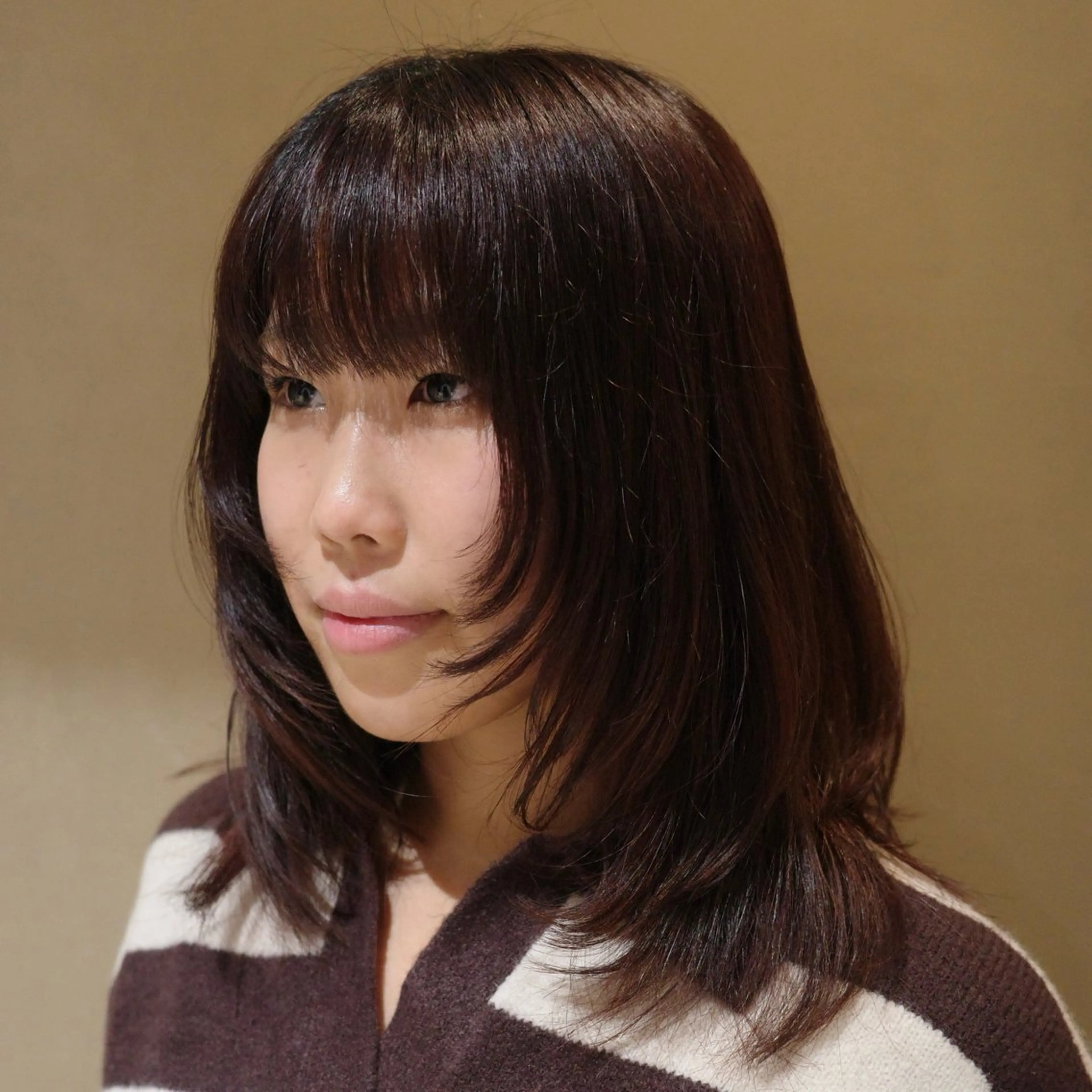 ミディアム カット カット無料内田 海香のヘアスタイル