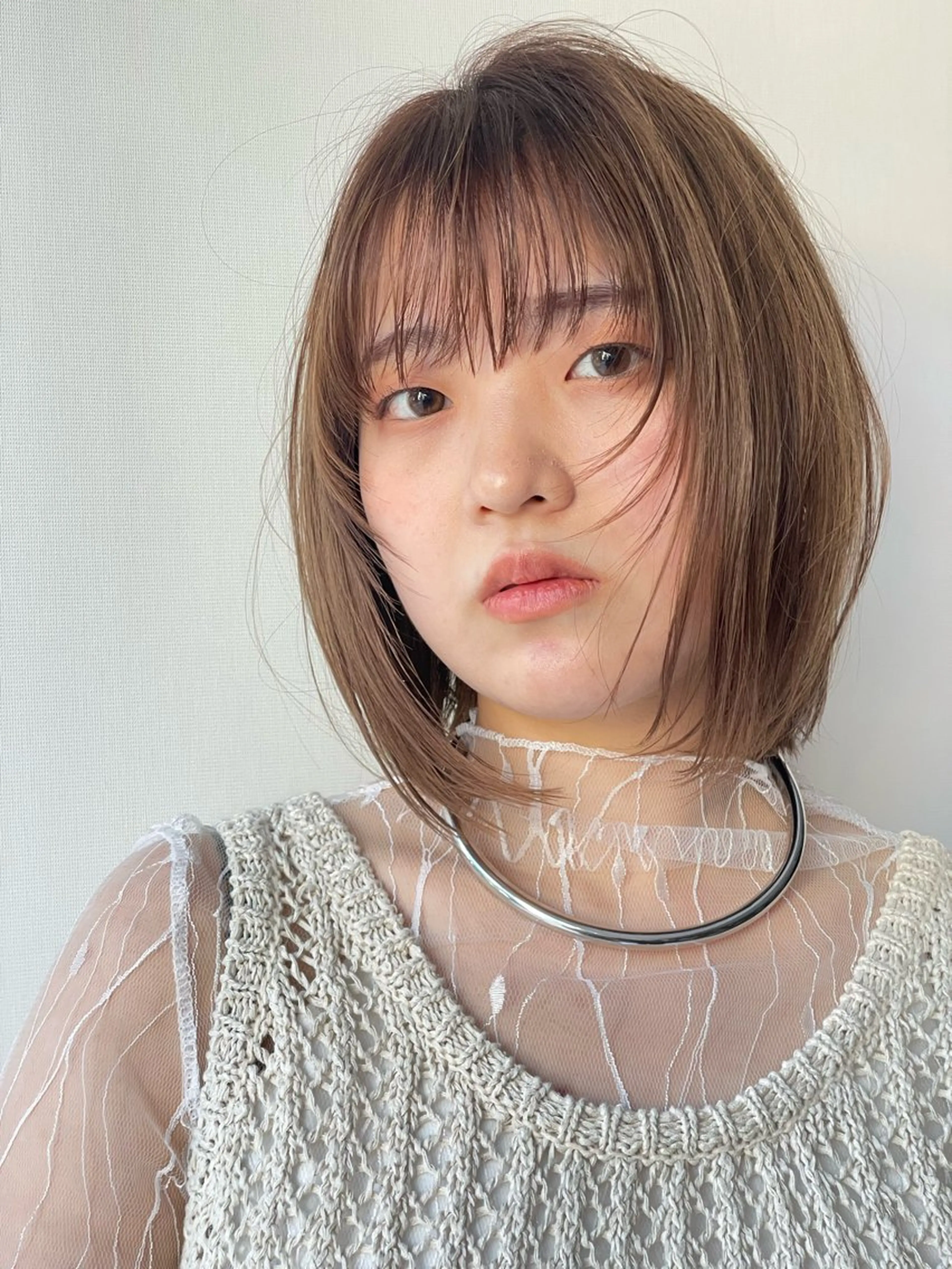 ミディアム カラー ヘアカラー トリートメント 透明感カラー/ 髪質改善/サクラ🌸のヘアスタイル