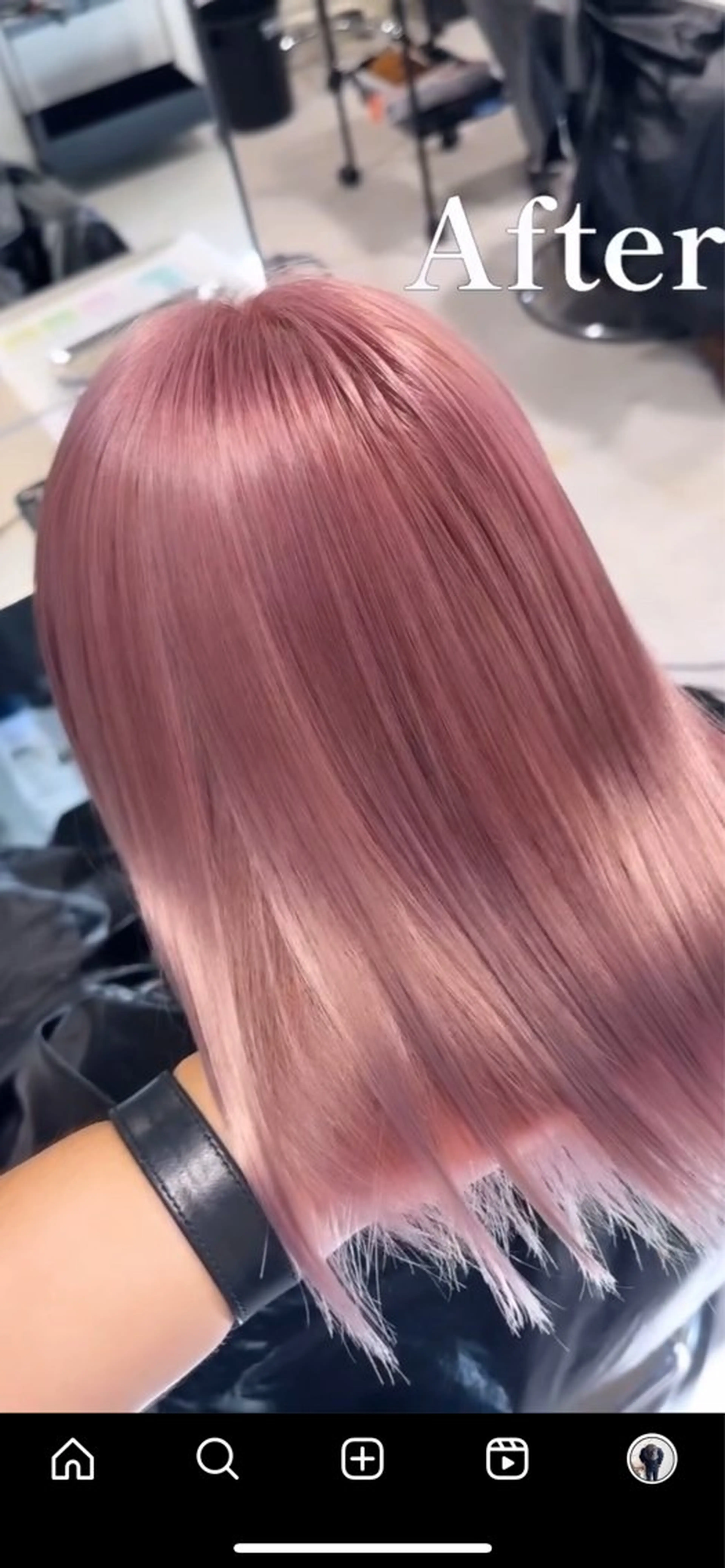 ミディアム ヘアカラー トリートメント 大阪 美容師 林のヘアスタイル