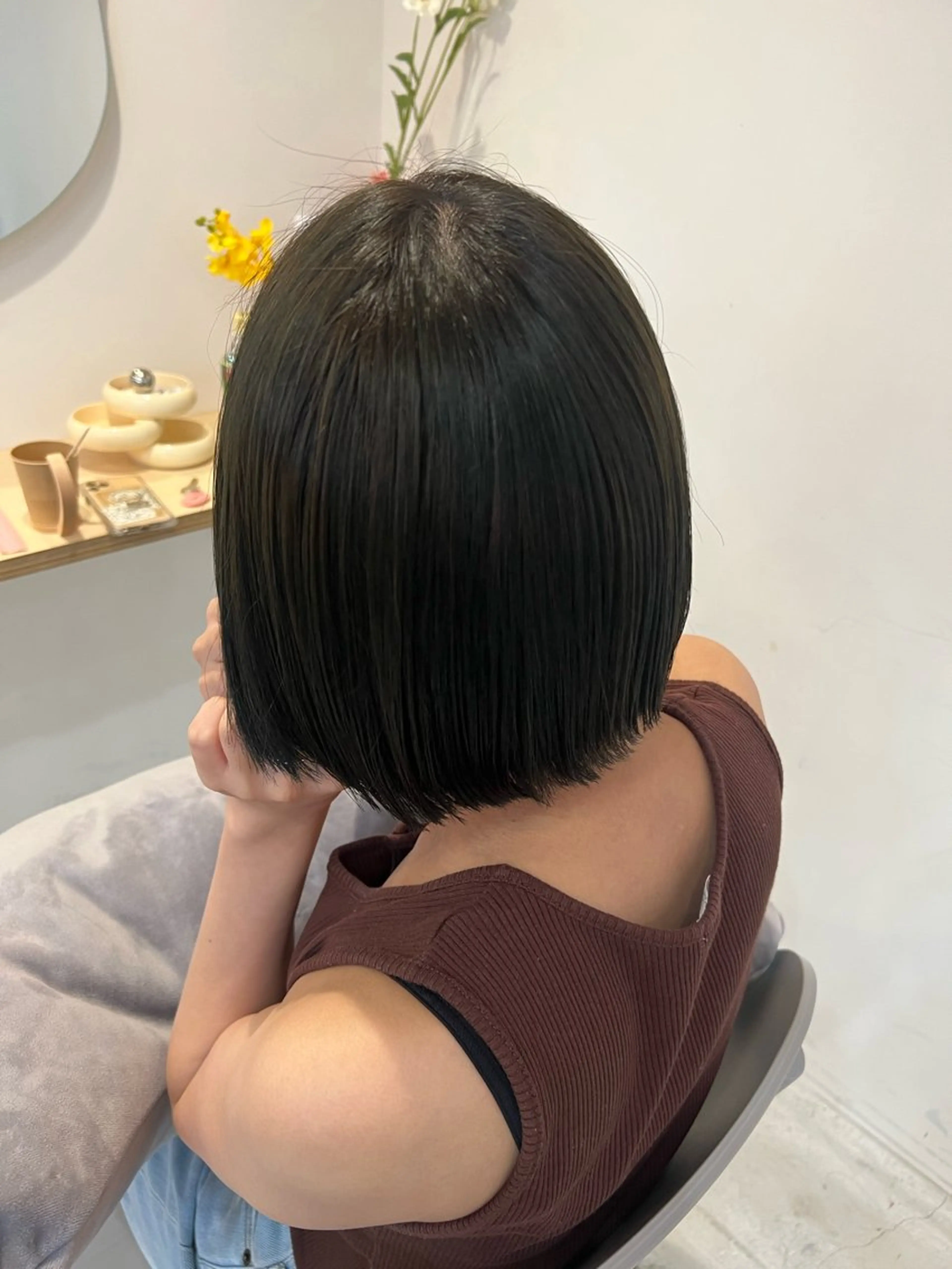 ショート カラー ボブ カット ヘアカラー トリートメント mizuki ,のヘアスタイル