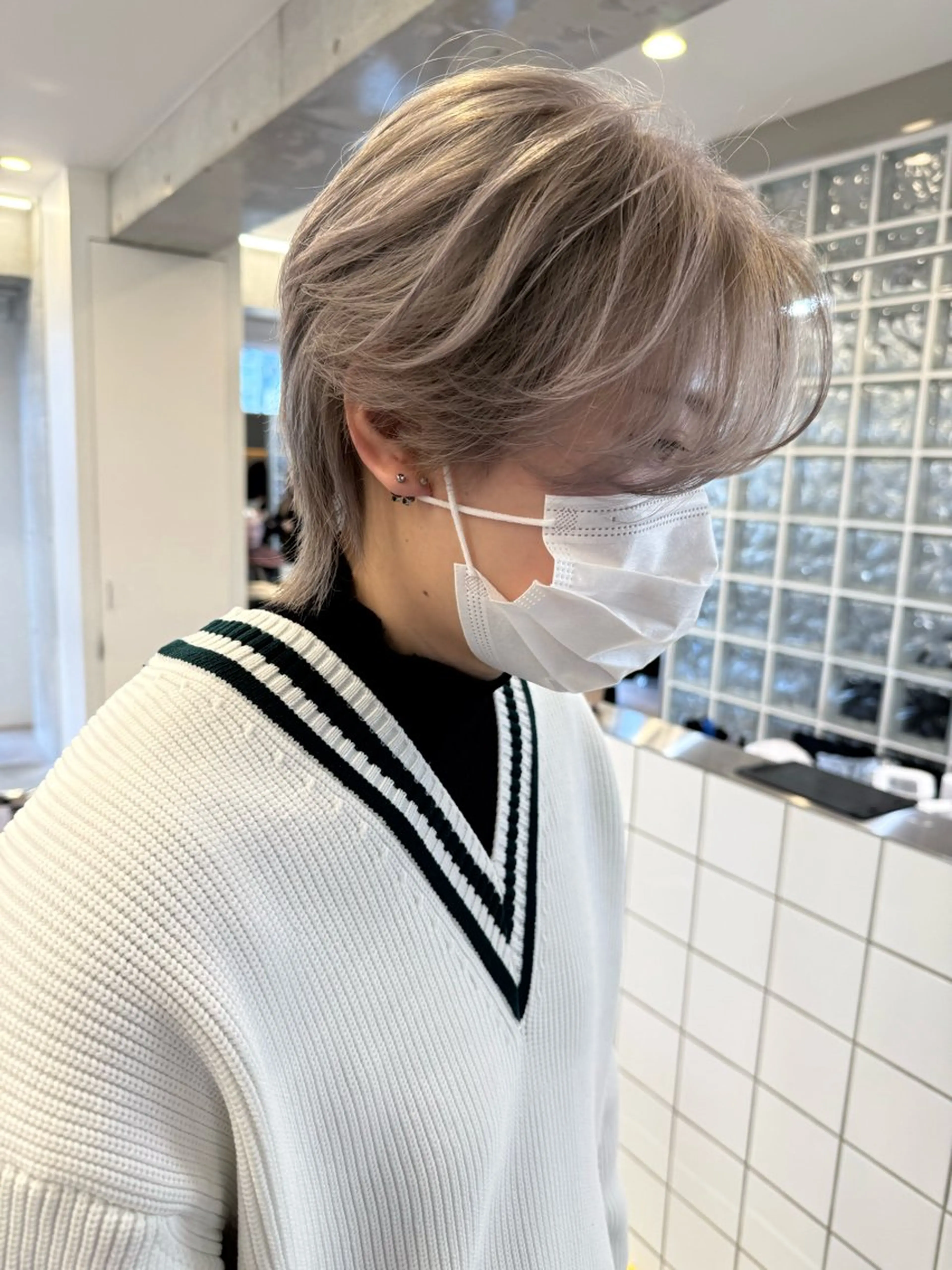 ショート ミルクティーベージュ /ボブ/あげは🎀のヘアスタイル