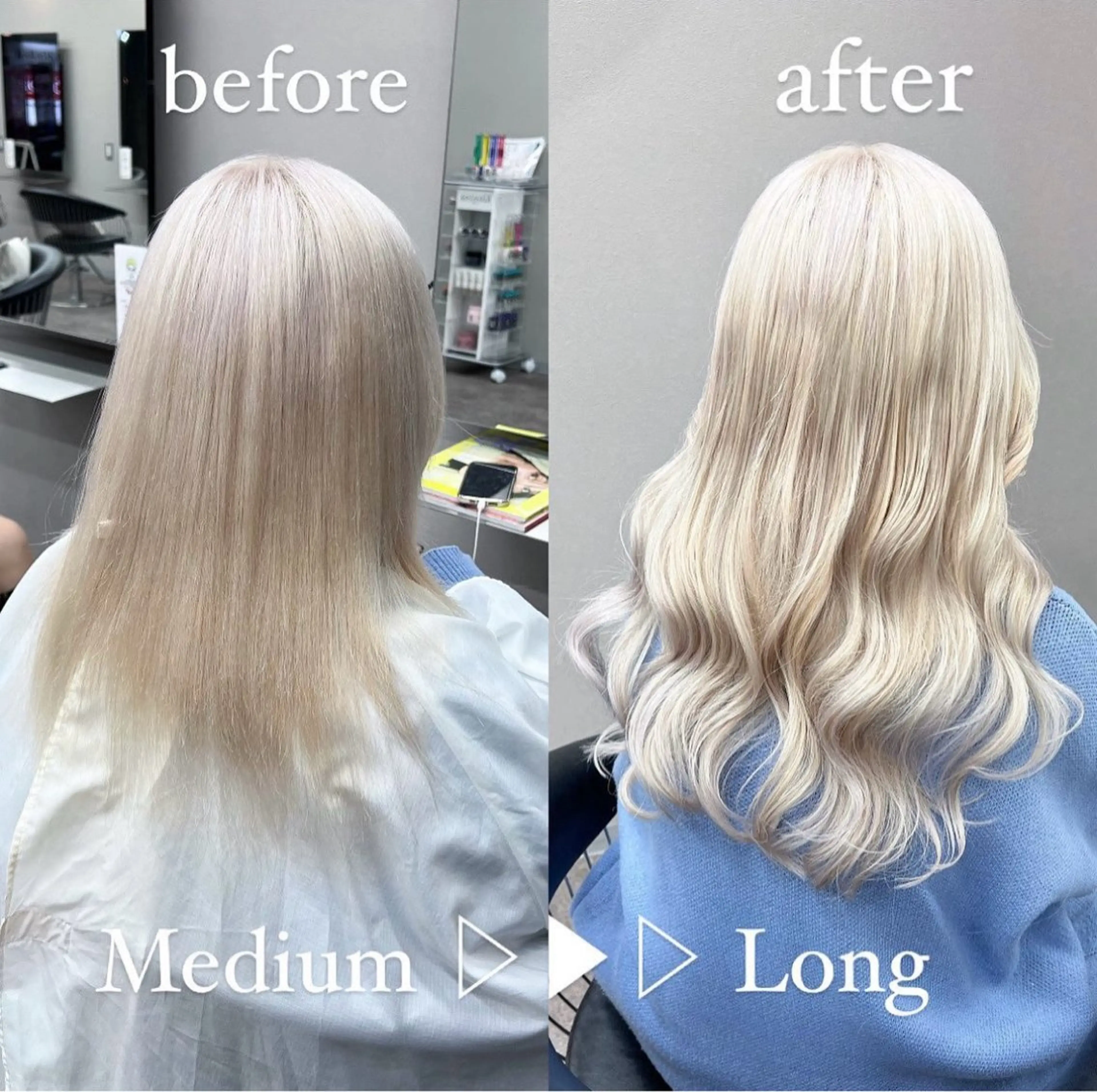 ロング エクステ カット エクステ ハイトーンエクステ/ 韓国ヘア/AIRIのヘアスタイル