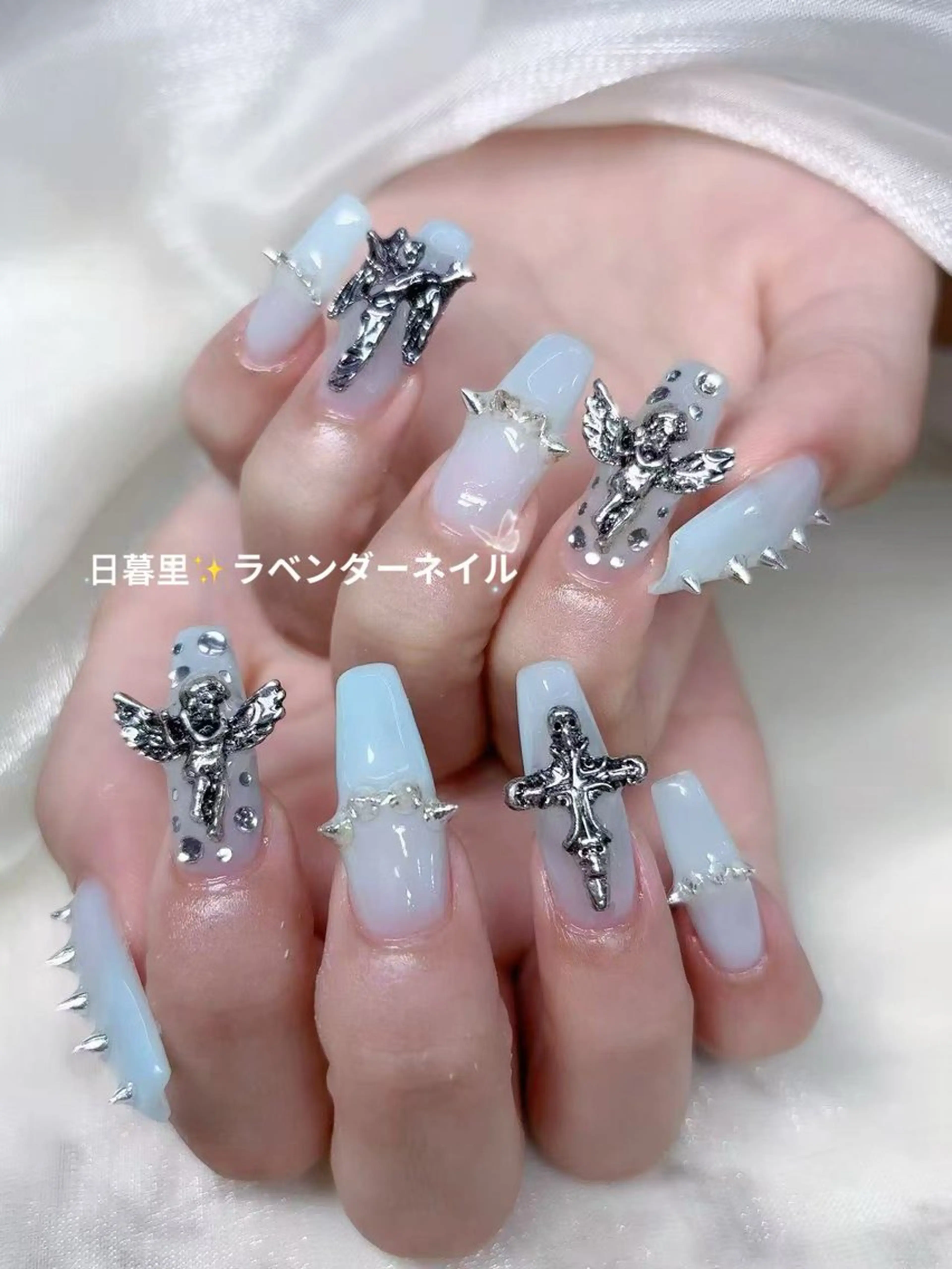 ネイル ハンドネイル ラベンダー💖日暮里 ルル💖ネイルのネイルデザイン