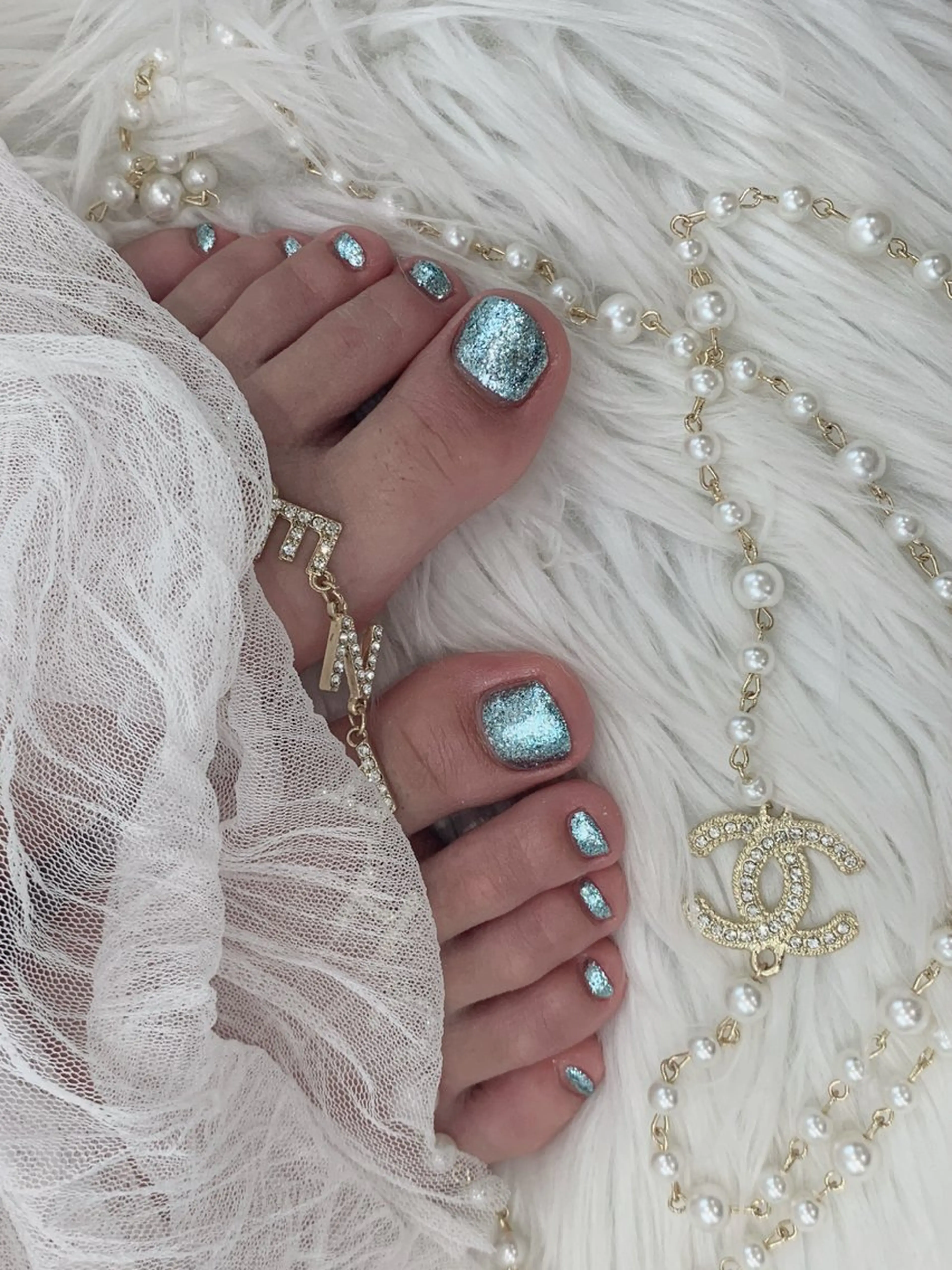 ネイル アートネイル フラッシュネイル フレンチネイル ガラスフレンチ グラデーション フットネイル M2 BEAUTY アユミのネイルデザイン