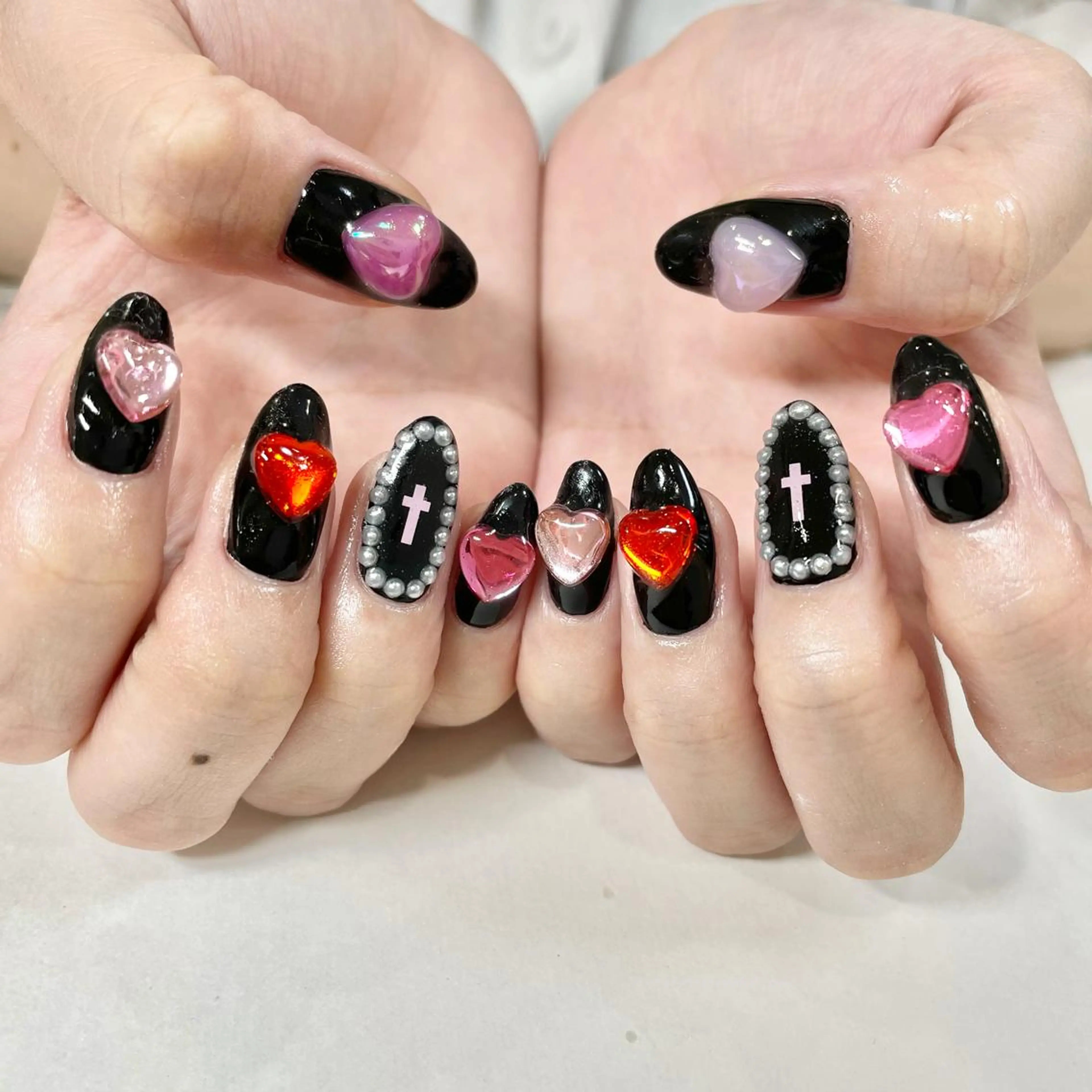 ネイル ハート ハンドネイル フットネイル 🎀AYAKO 🎀中韓ネイルのネイルデザイン