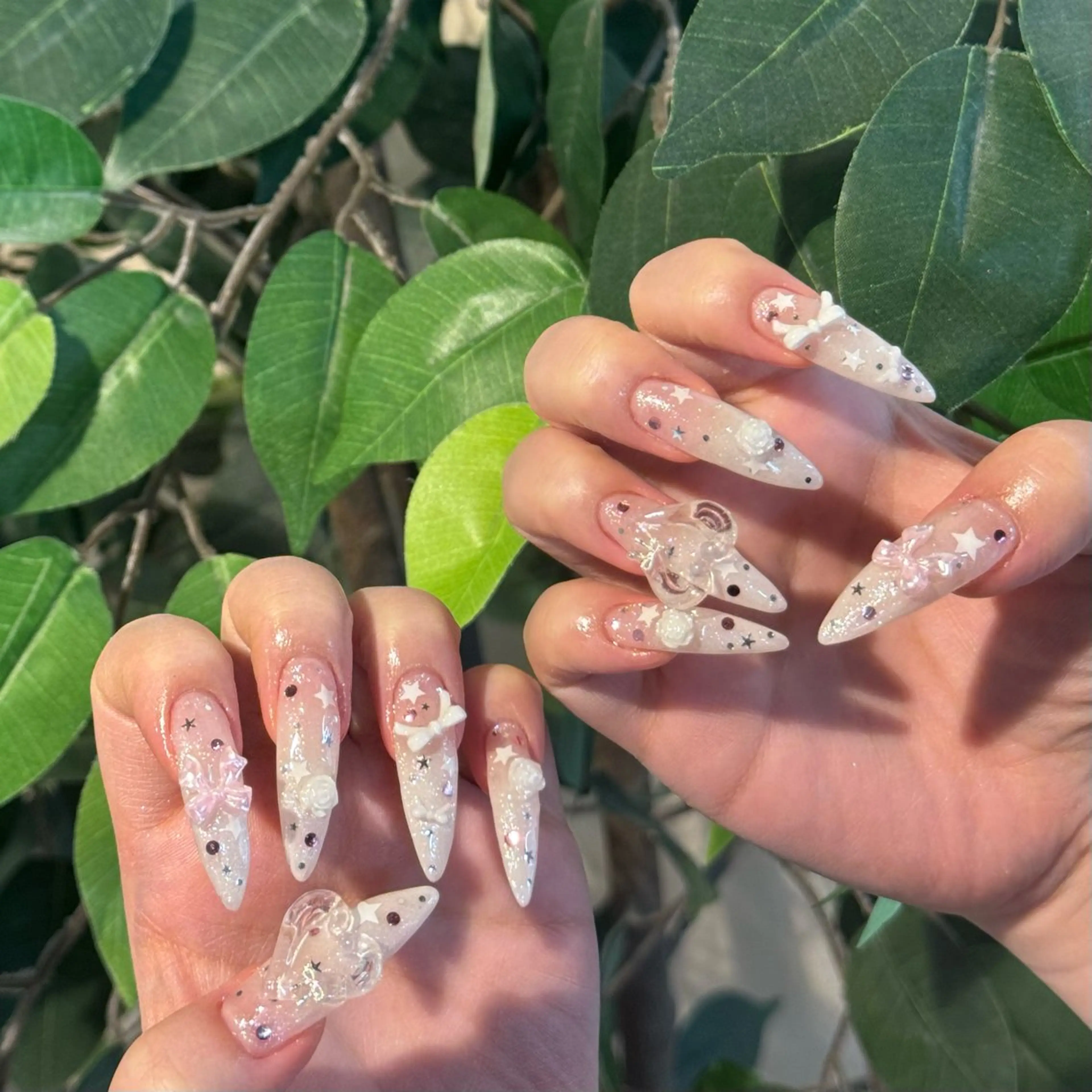 ネイル ハート 持ち込み ハンドネイル ☁️BLITZ 🎀笠原雪音🎀のネイルデザイン