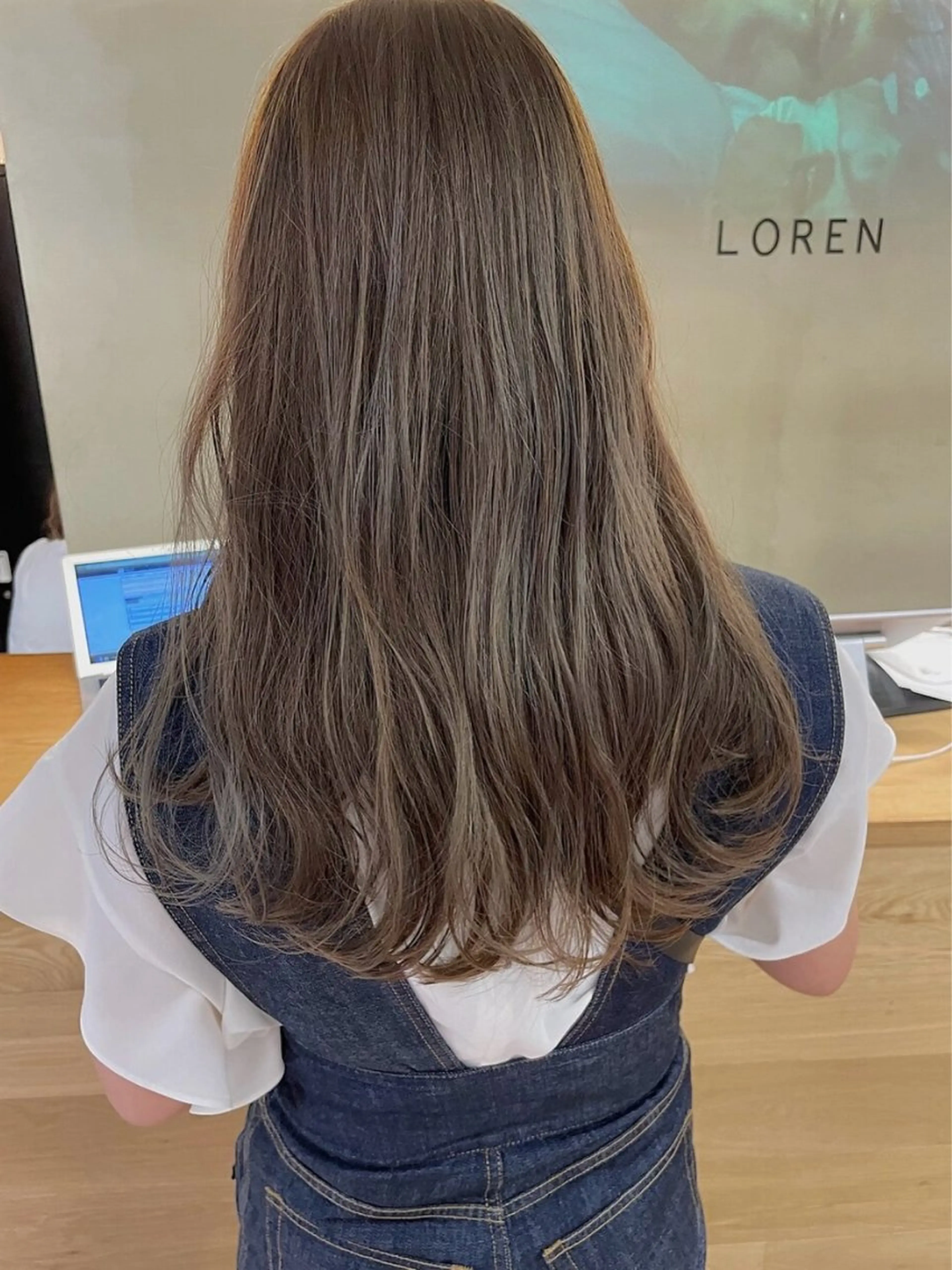 ロング 似合わせレイヤー ＆縮毛矯正のヘアスタイル