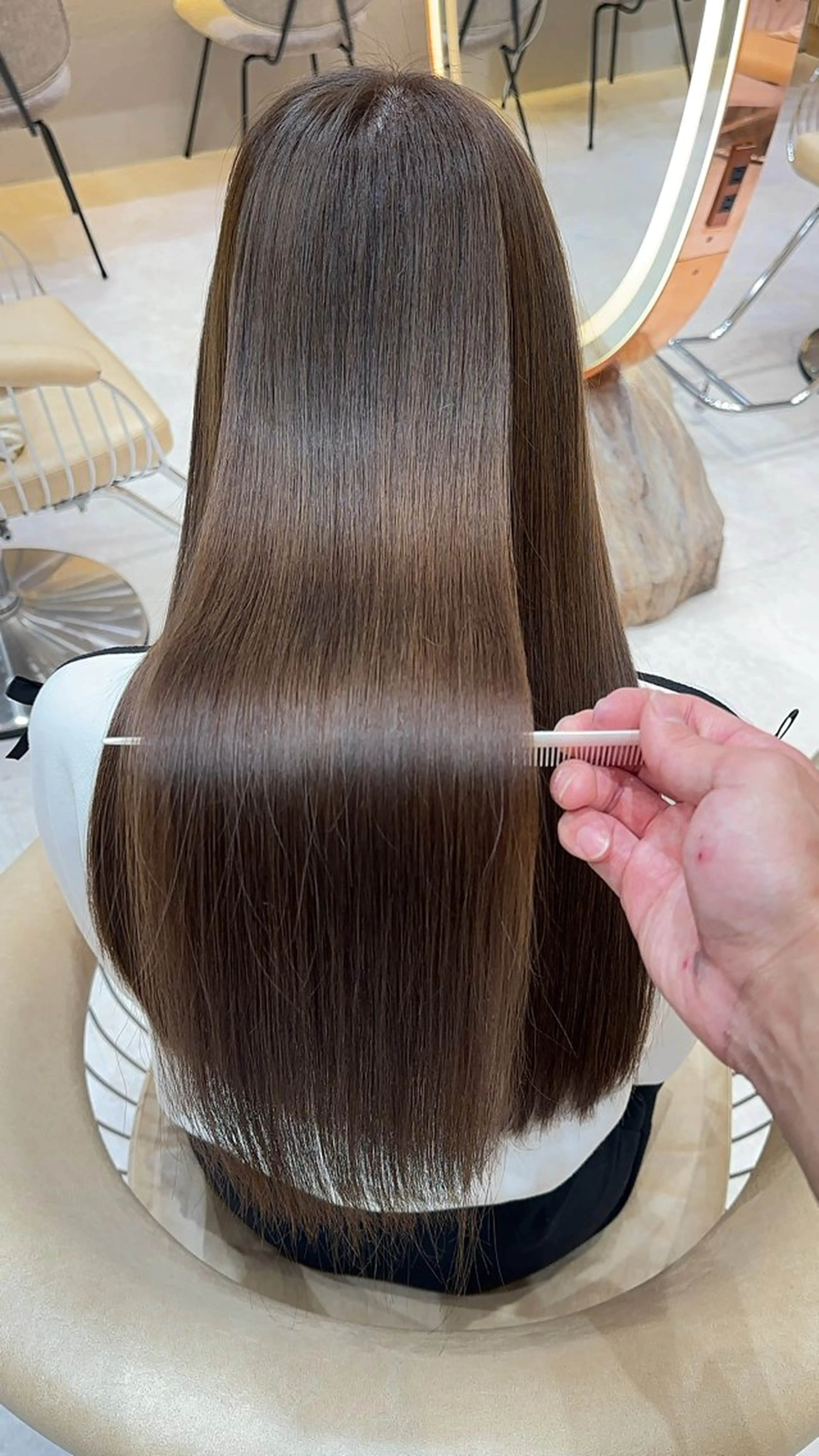 セミロング カラー カット ヘアカラー 縮毛矯正 レイヤー❣️縮毛矯 川村利幸のヘアスタイル