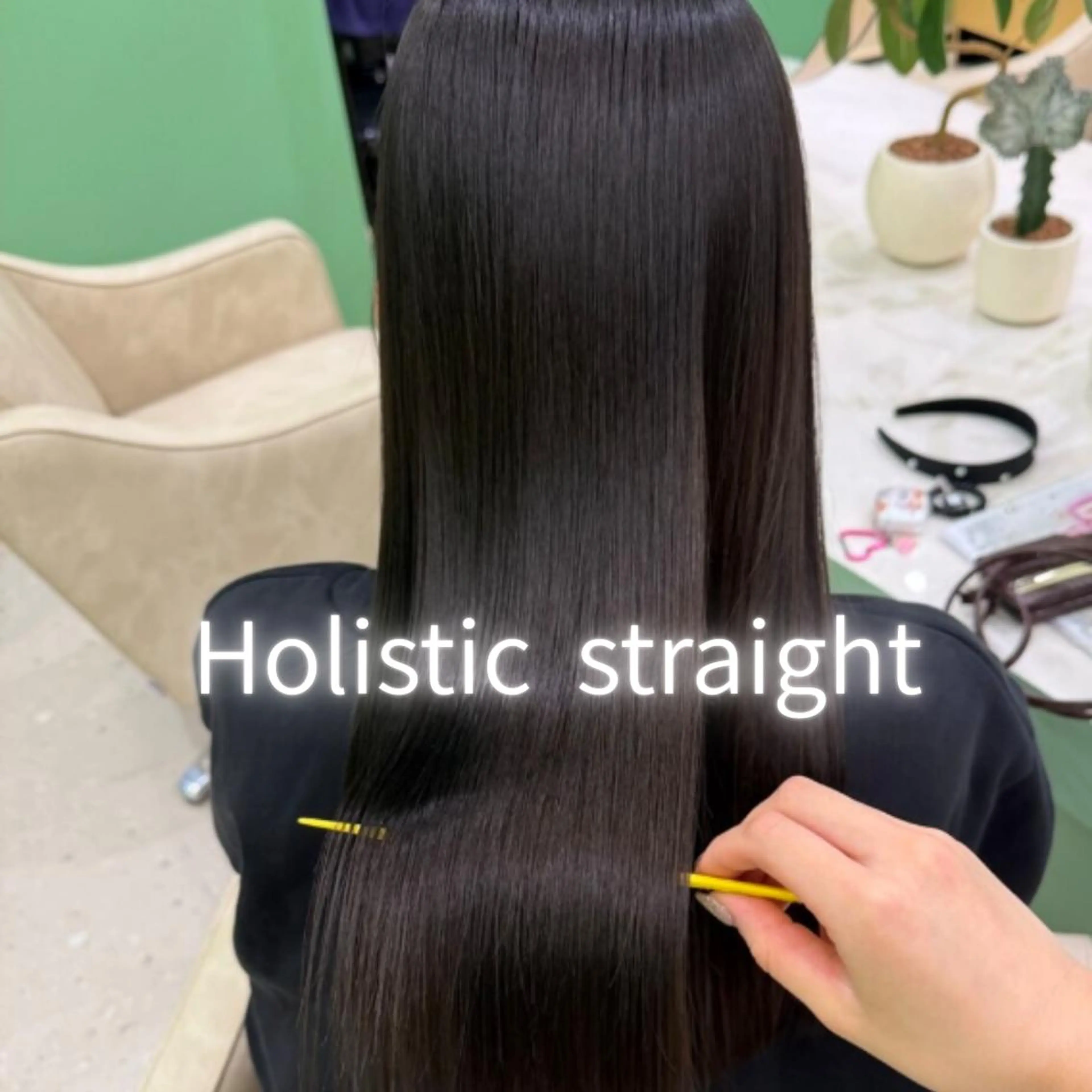 ロング パーマ 縮毛矯正 柔らかい縮毛矯正/ ボブ/北林のヘアスタイル