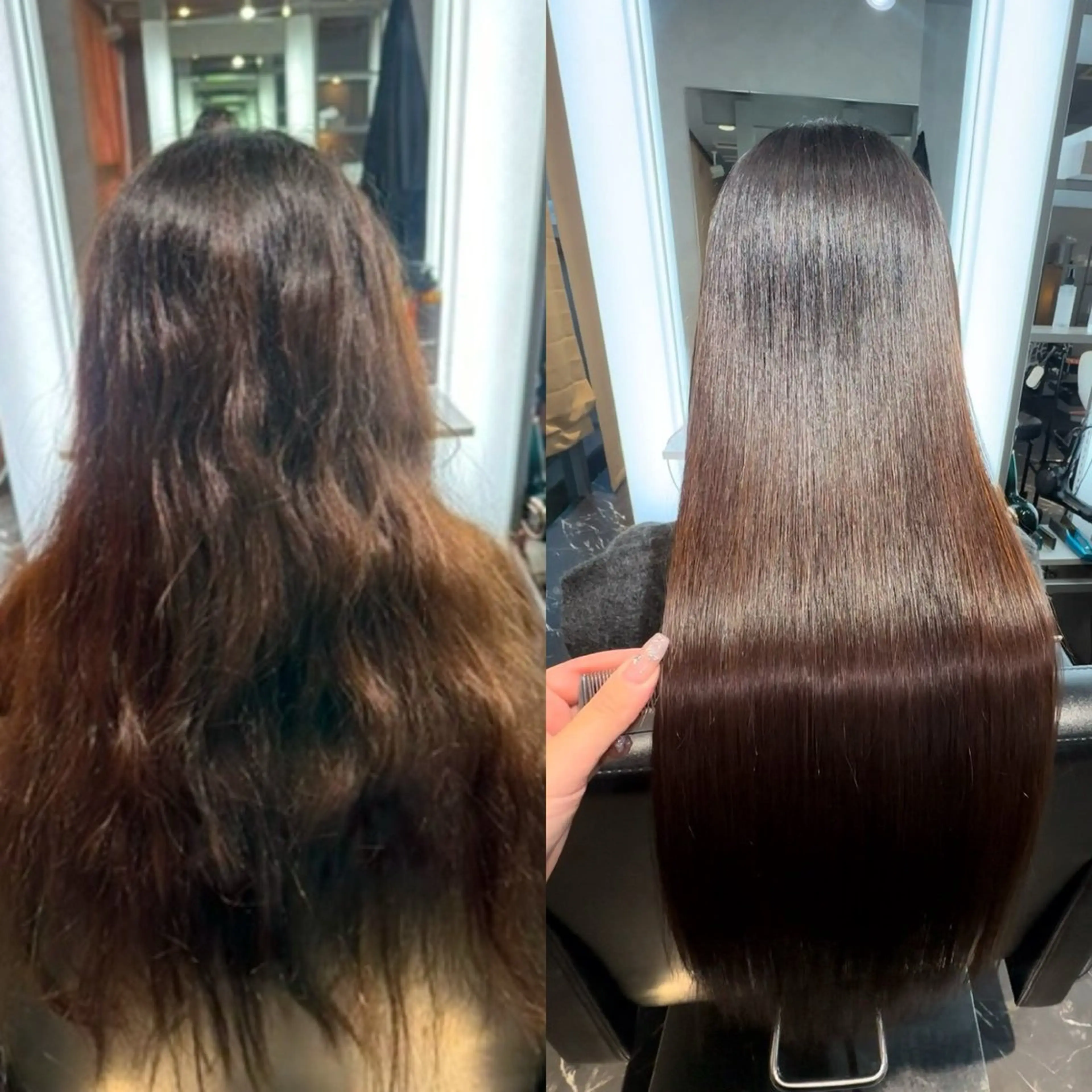 ロング 縮毛矯正 トリートメント 酸性ストレート 髪質改善大槻勇樹のヘアスタイル