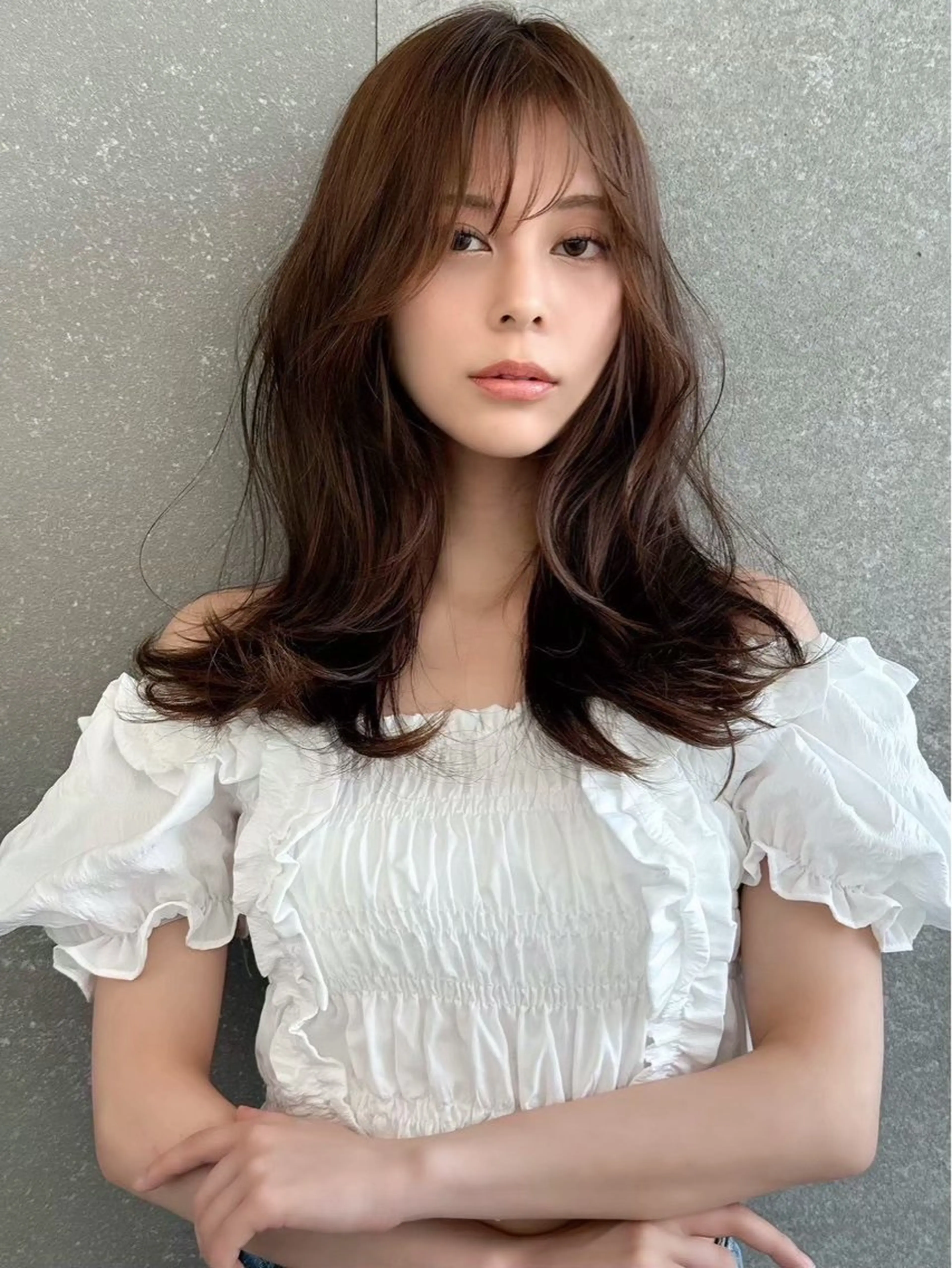 ロング カラー ブリーチ ブリーチなしカラー ピンクカラー 髪質改善 韓国風ヘア るい/艶カラー/美髪 縮毛矯正/白髪染めのヘアスタイル